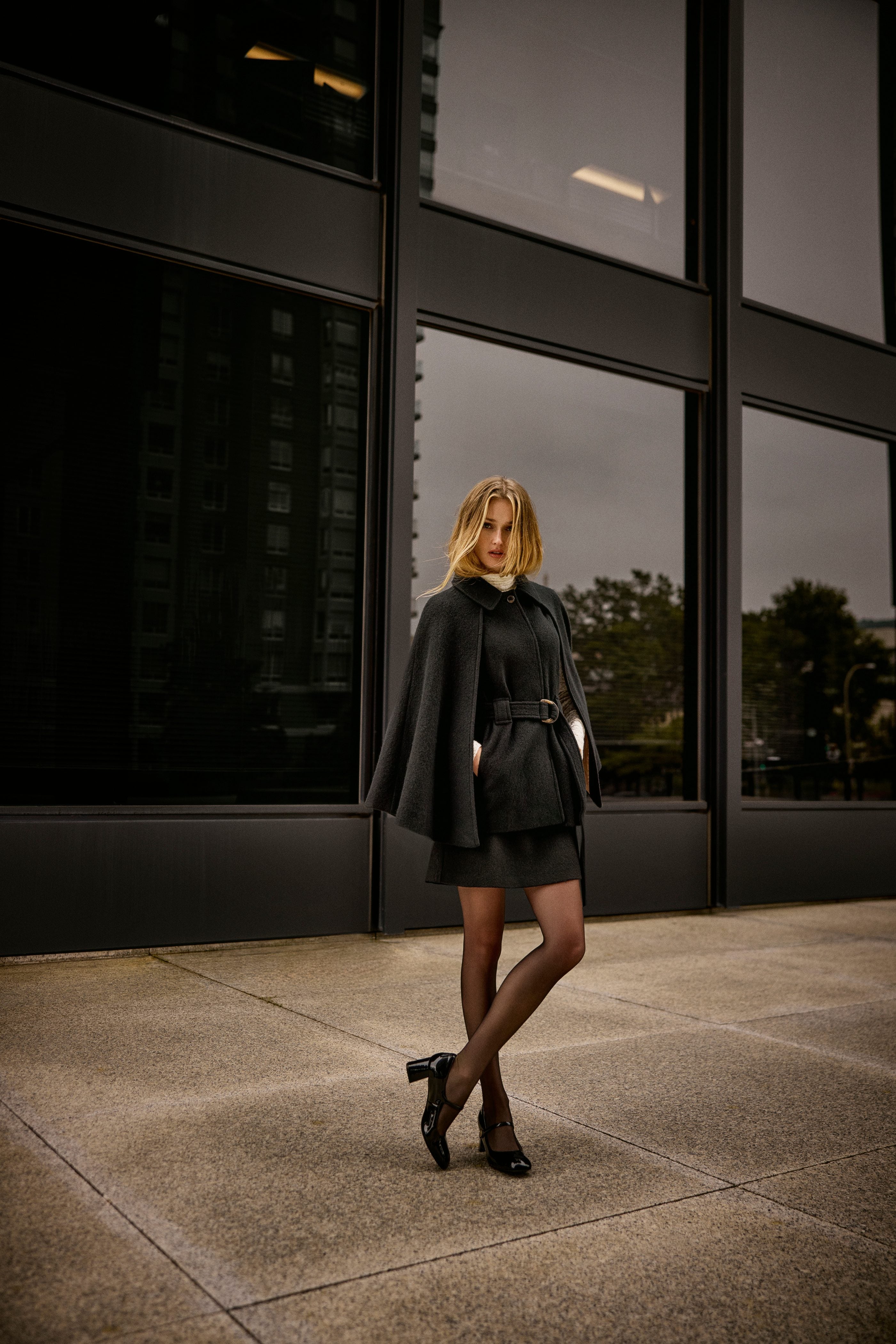 Patent leather heel
