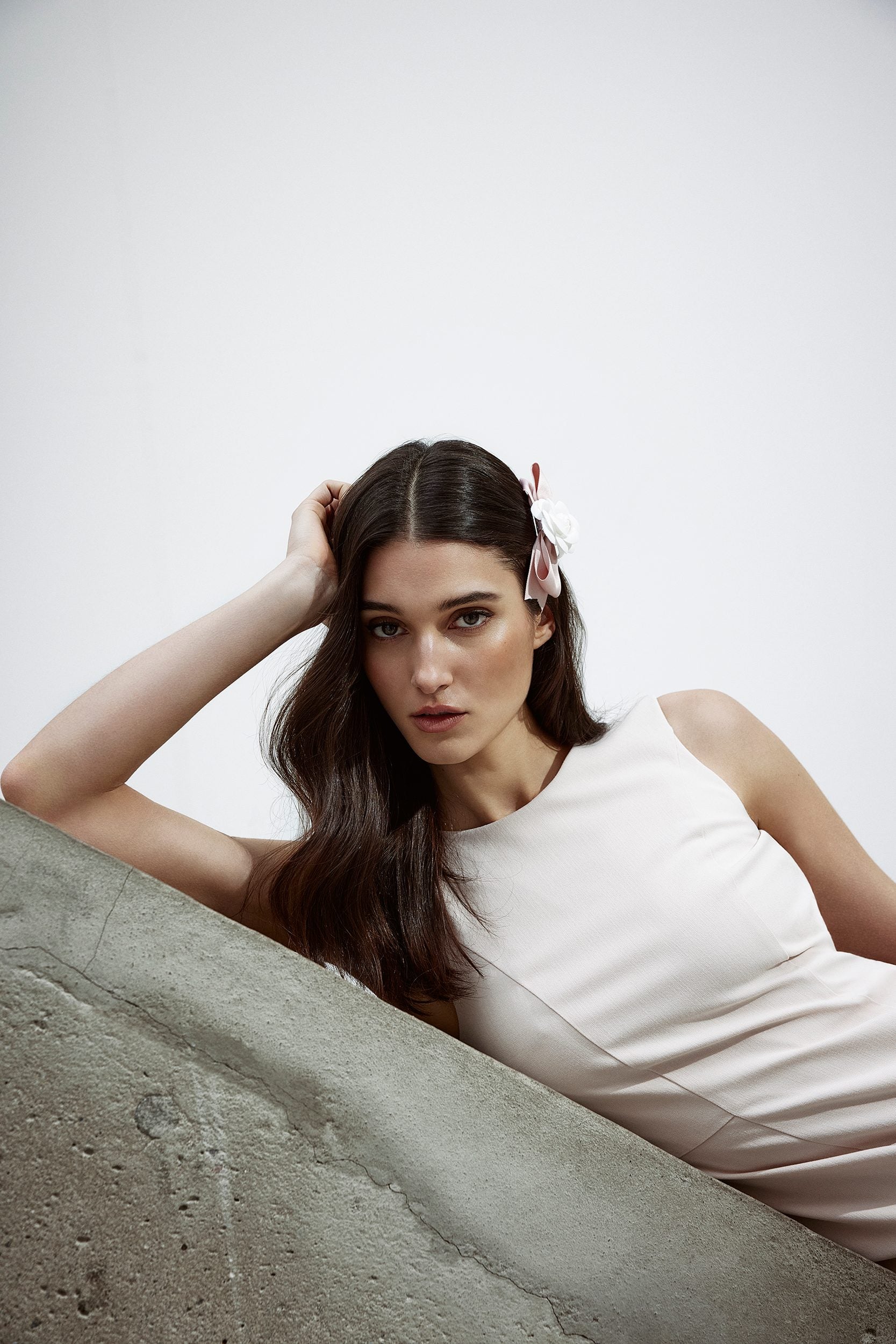 Flower bow hair clip