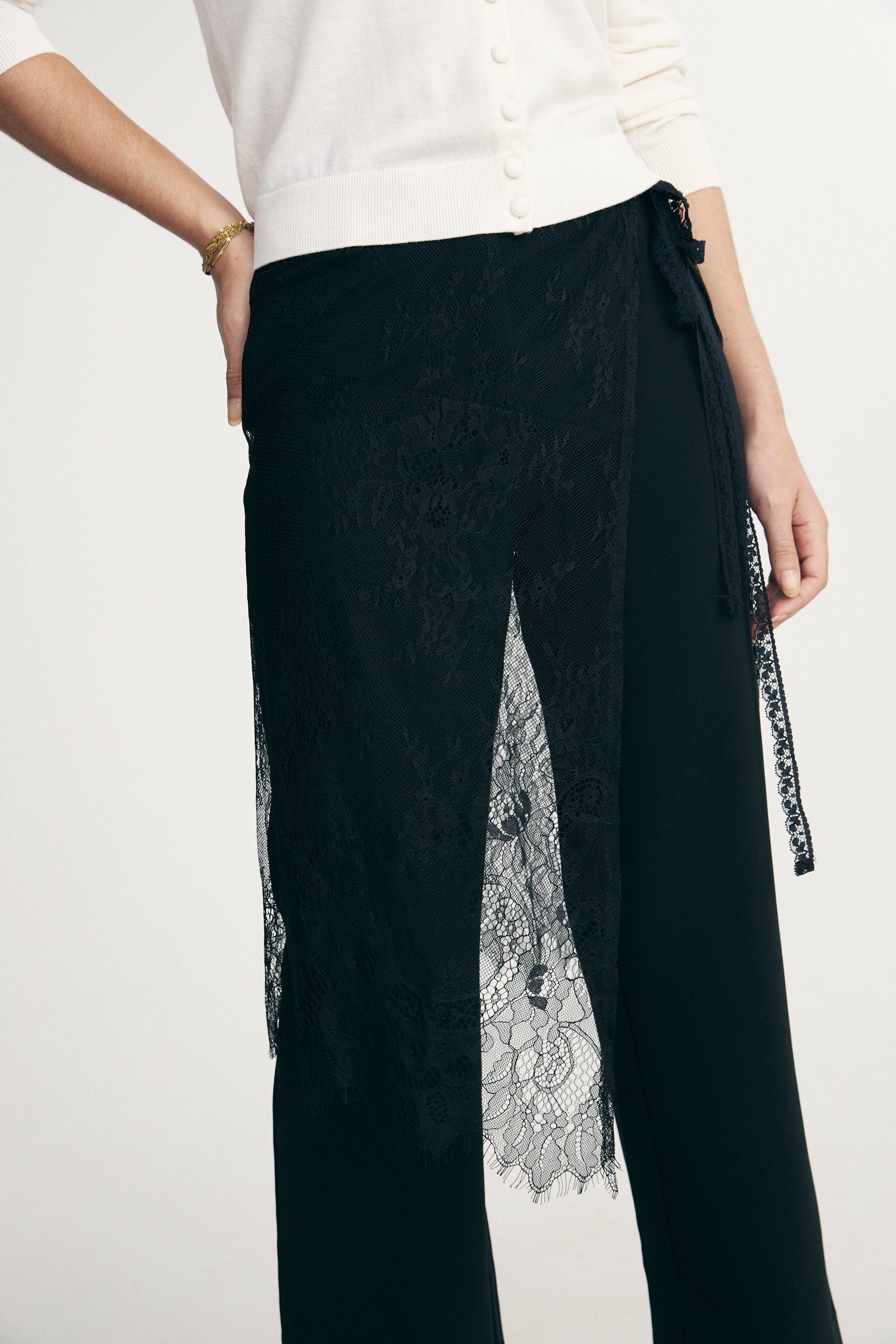 Jupe de superposition en dentelle