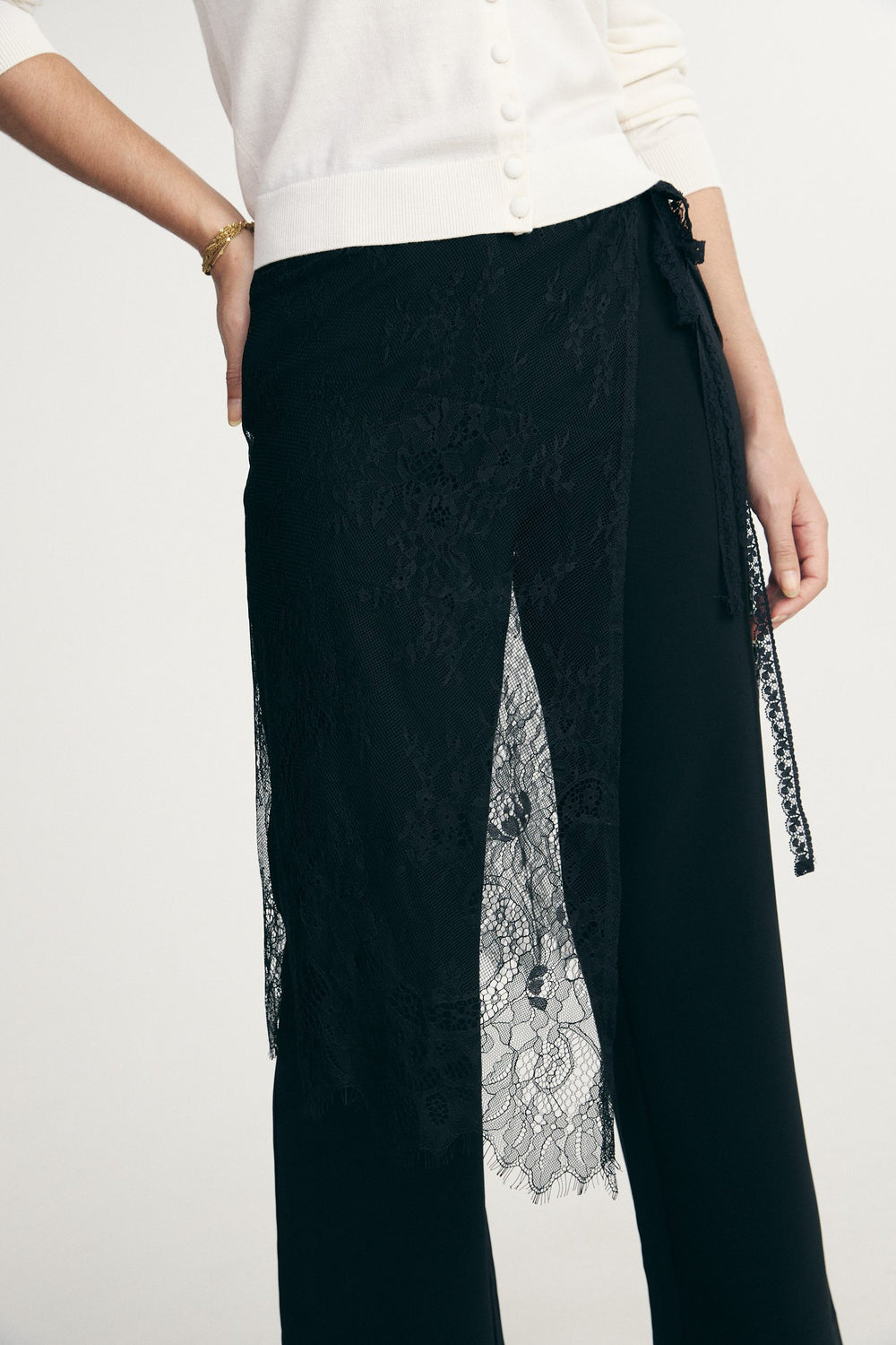 Jupe de superposition en dentelle