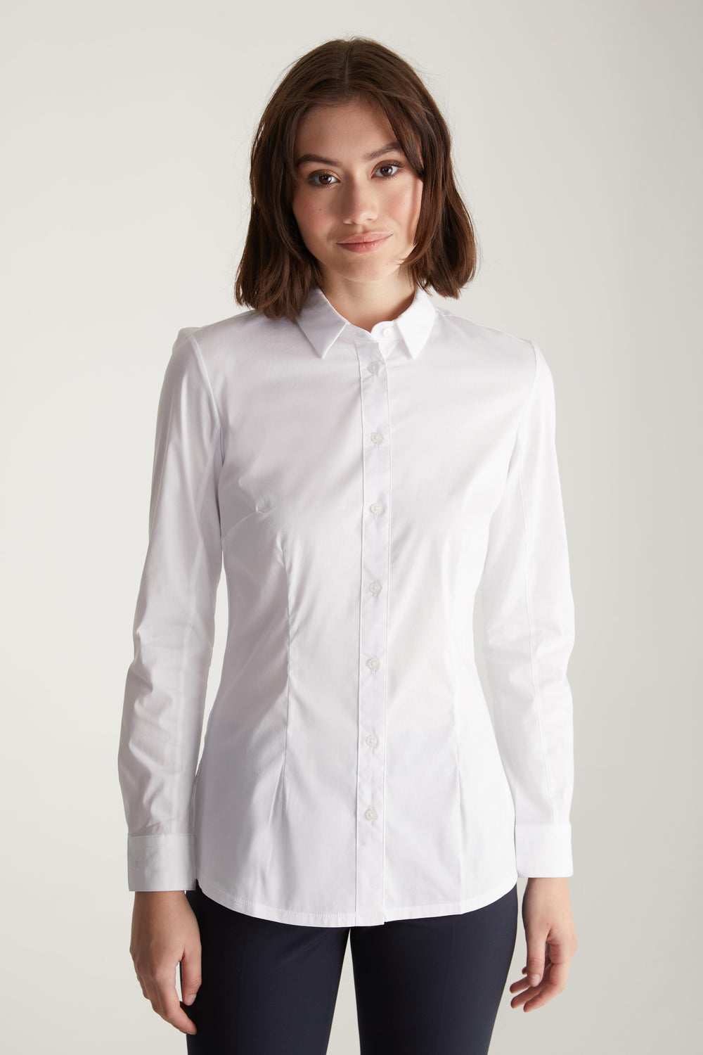 Poplin & jersey shirt