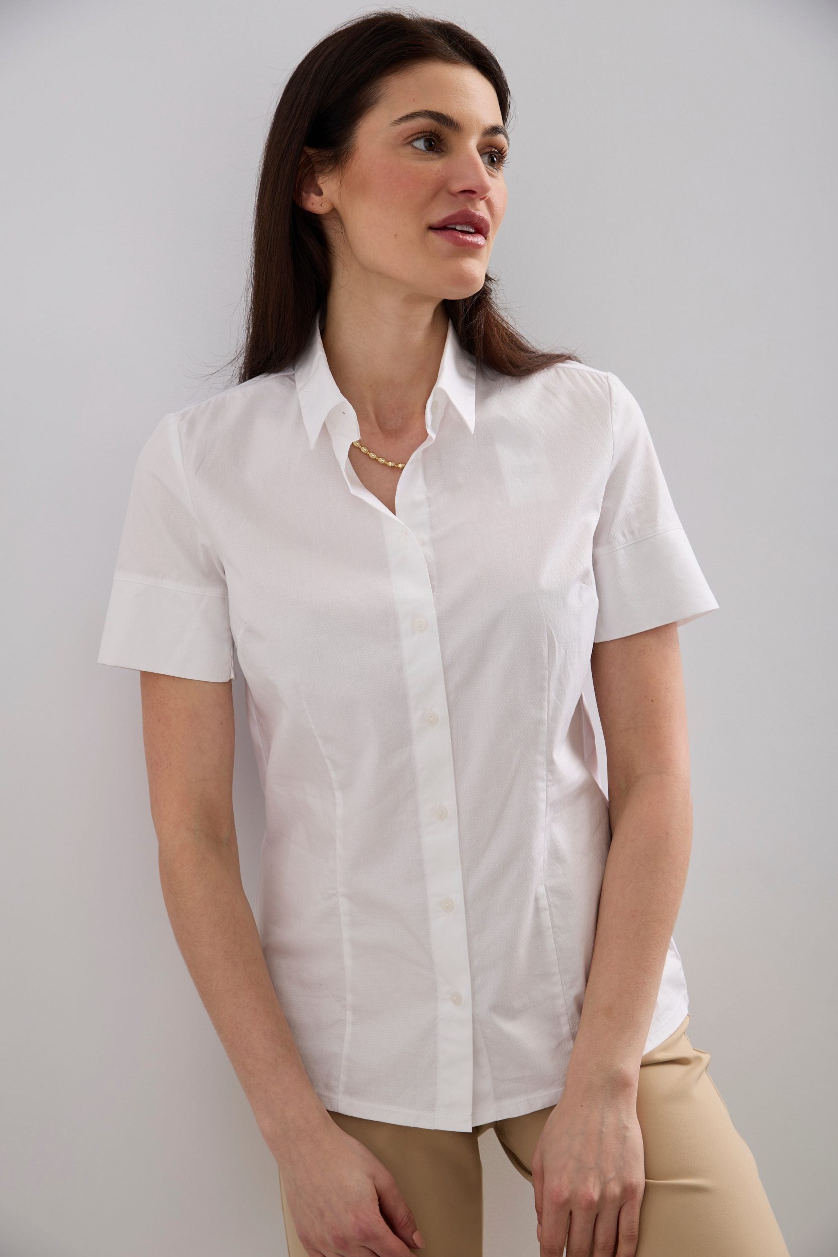 Jersey back textured shirt