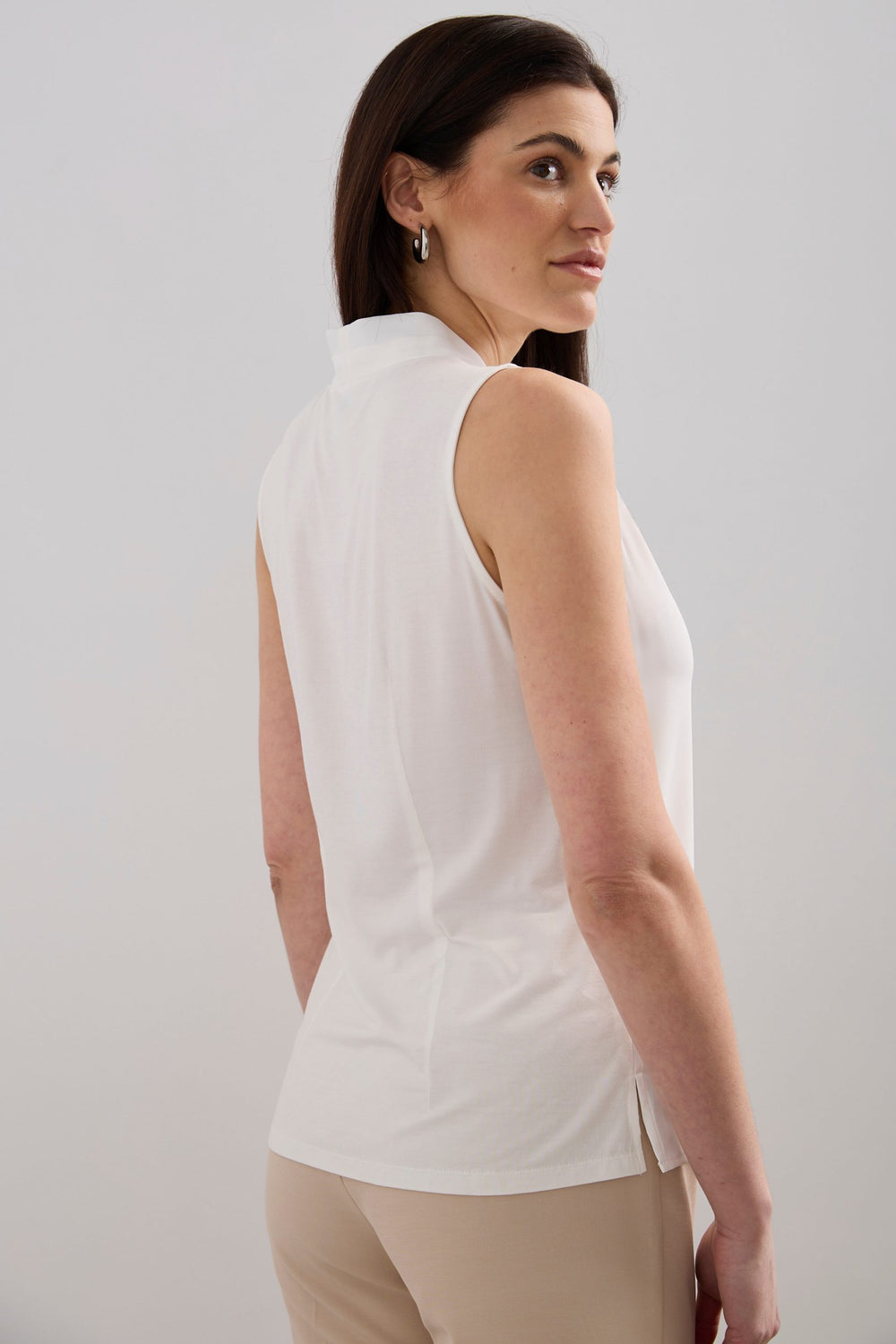 Jersey back sleeveless top