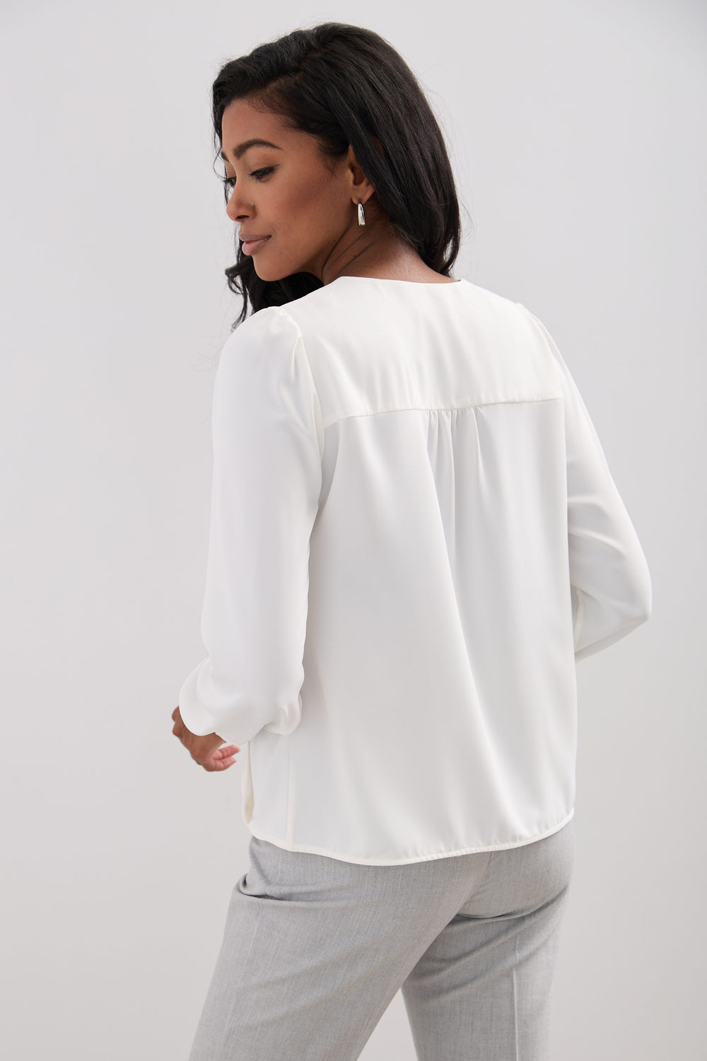 Blouse à manches longues au look cache-coeur
