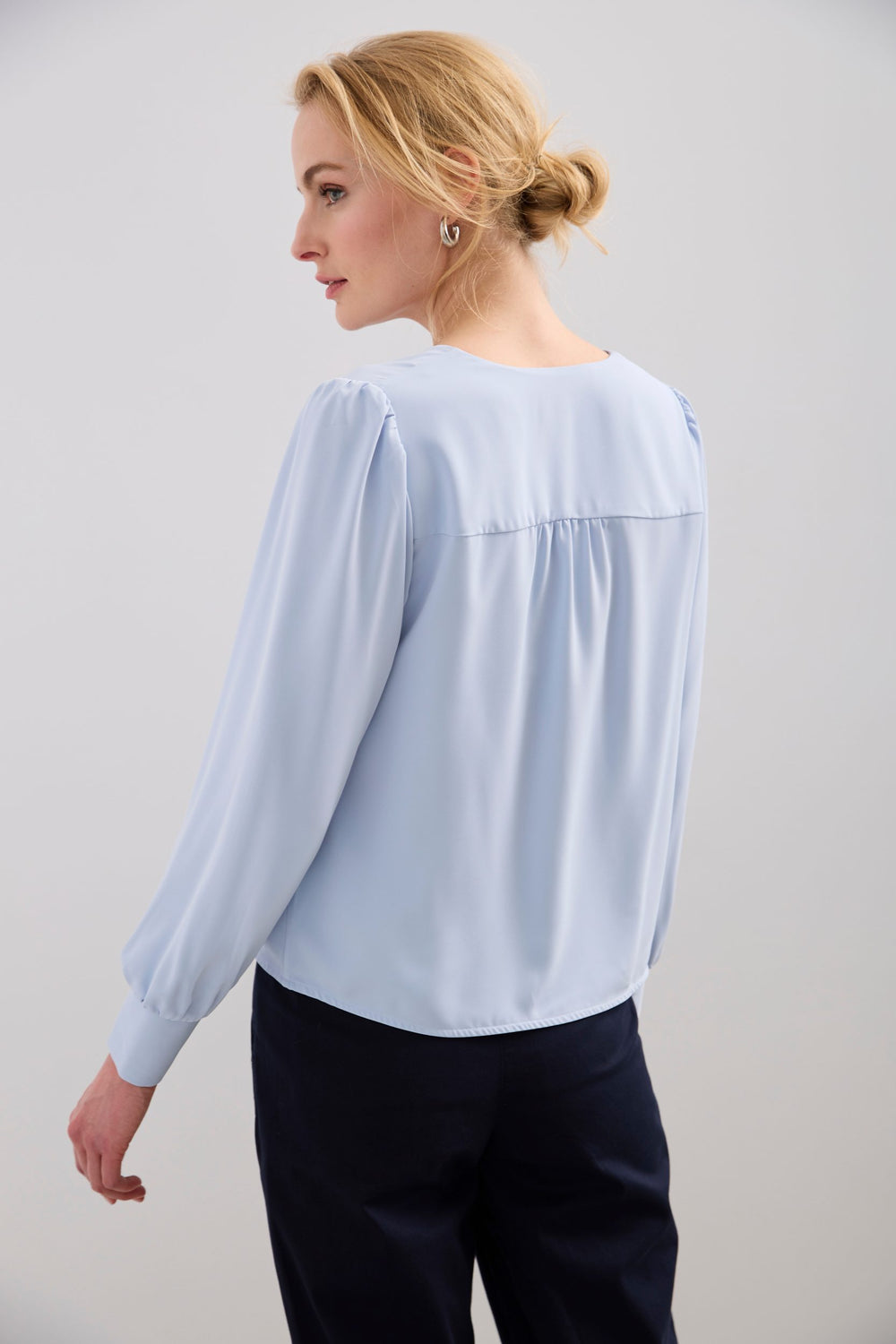 Blouse à manches longues au look cache-coeur