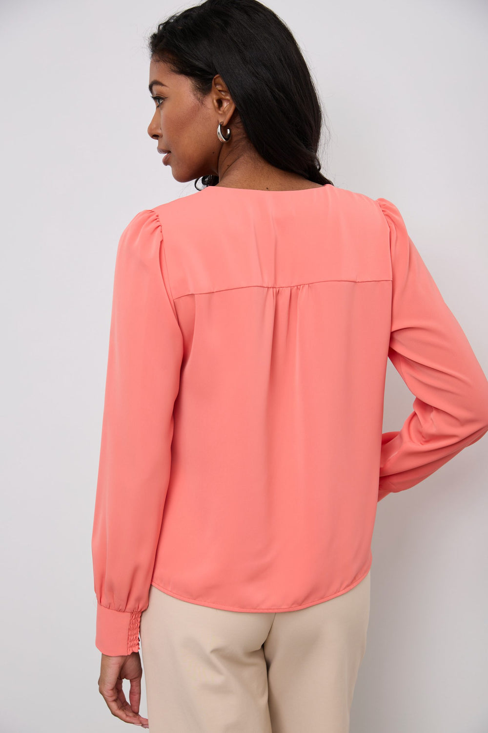 Blouse à manches longues au look cache-coeur