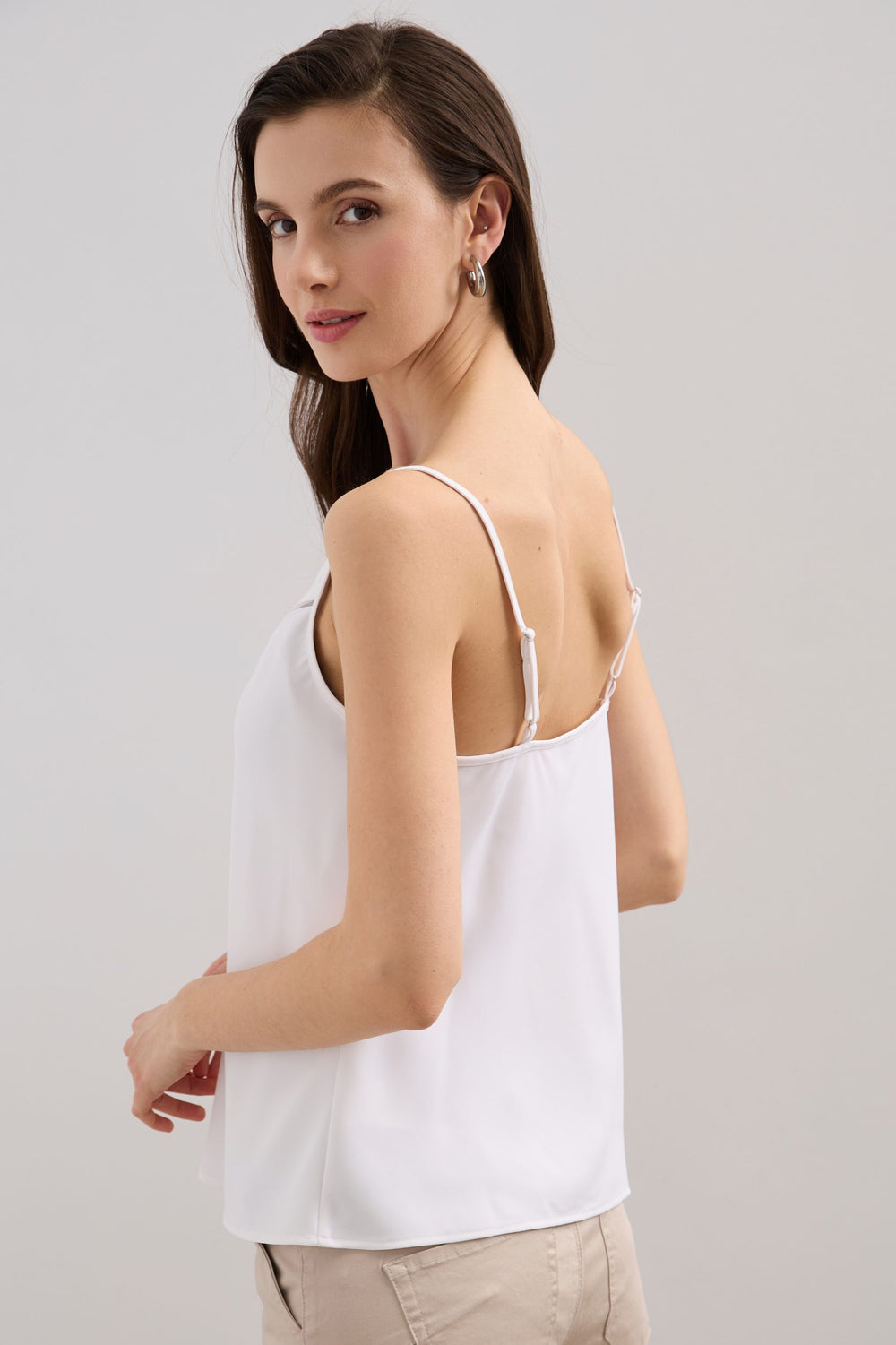 Sleeveless top with ribbon detail