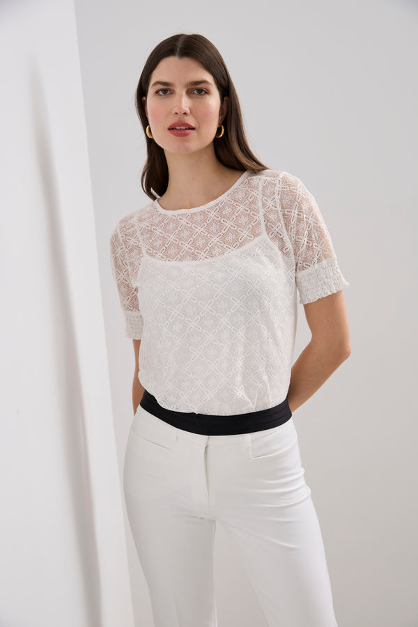 Lace top with cami
