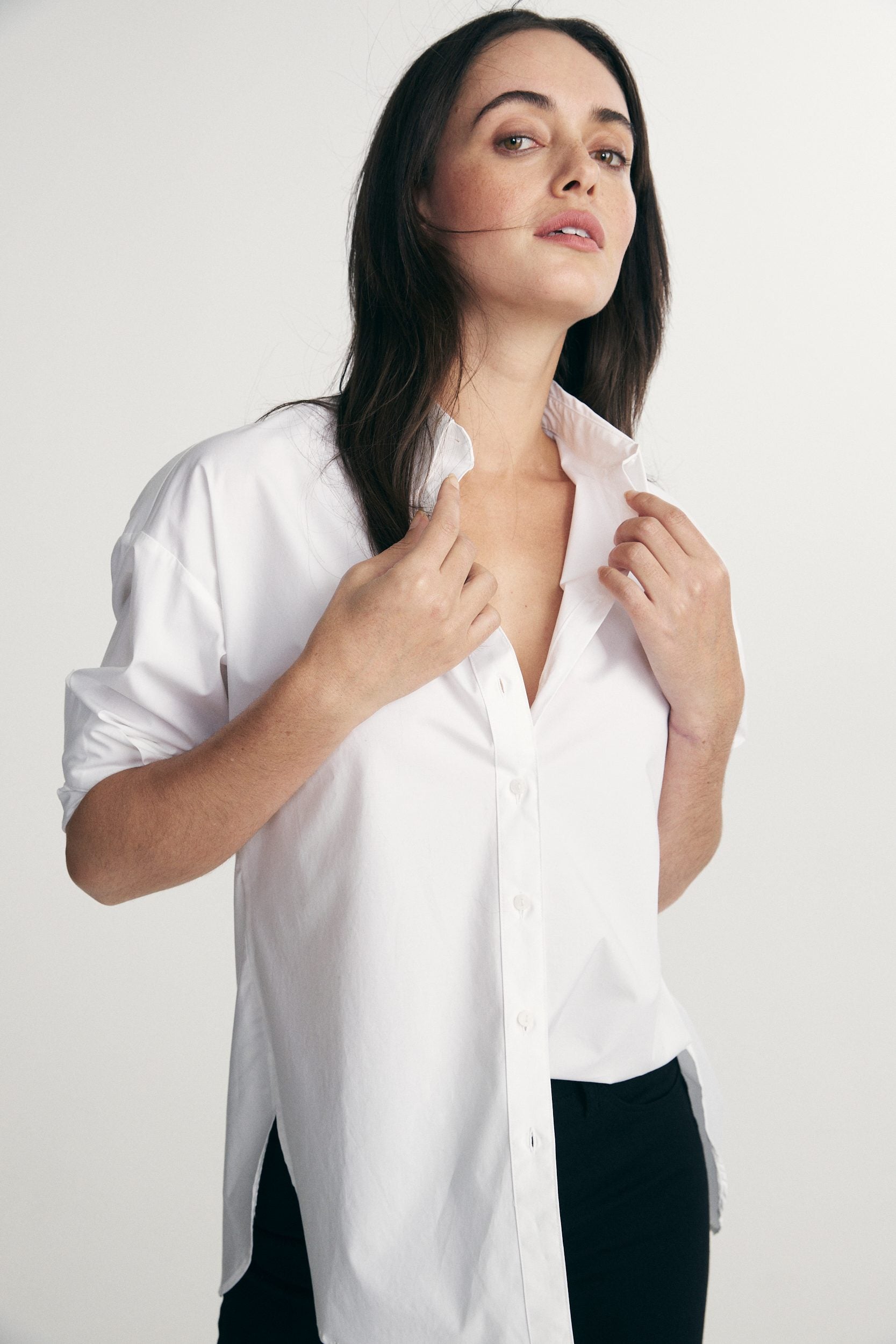 Oversized poplin shirt