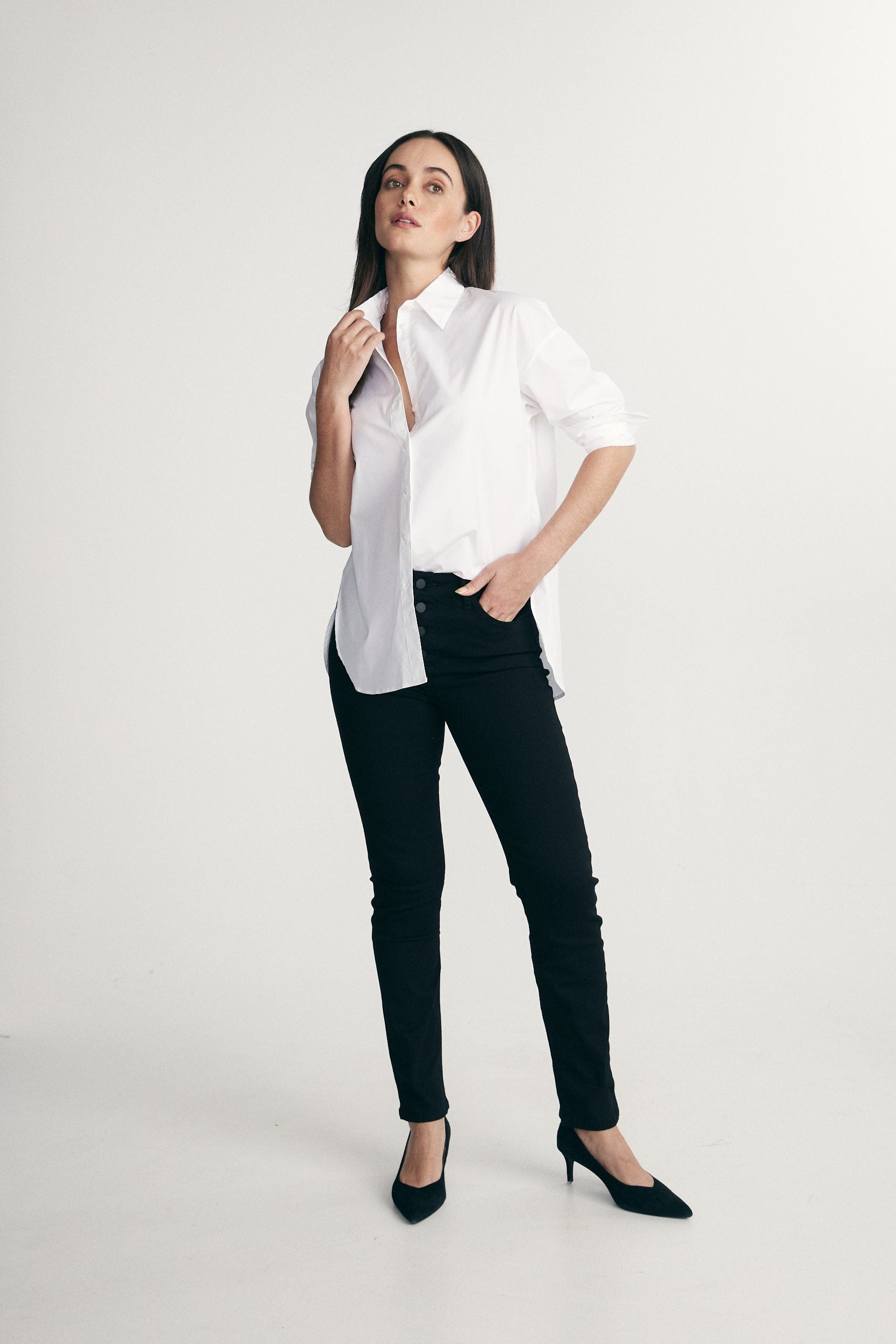 Chemisier ample en popeline