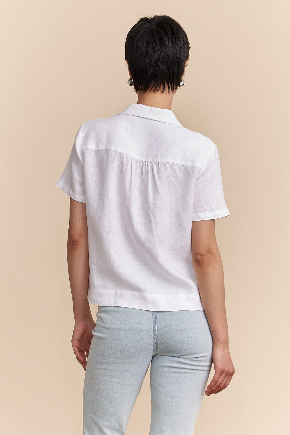 Short sleeve linen shirt
