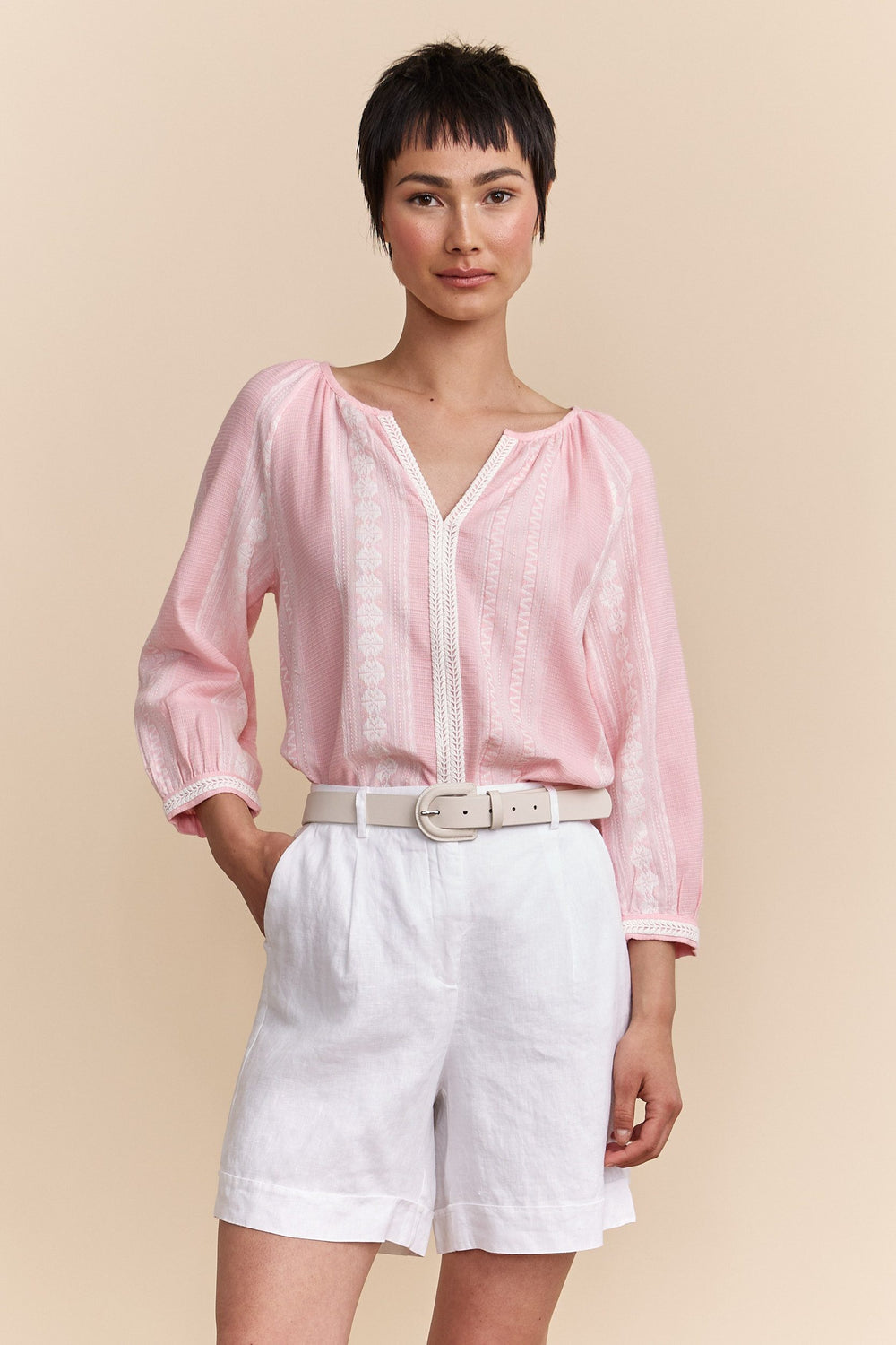 Blouse avec détails de broderie