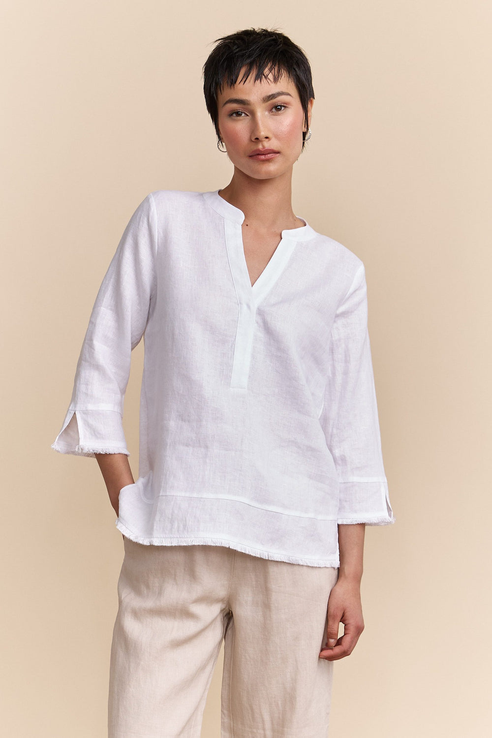 Flowing linen blouse