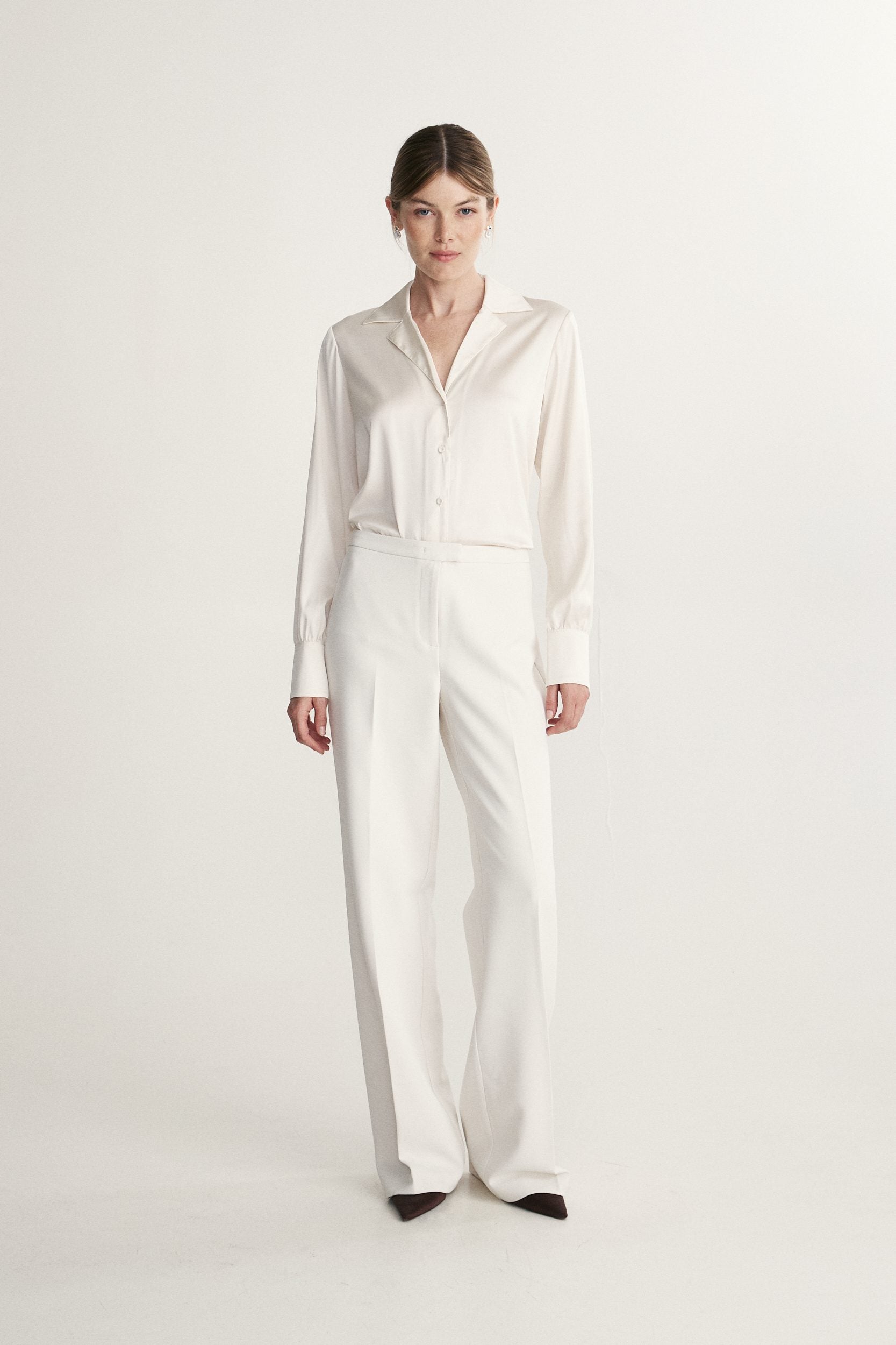Notched collar blouse