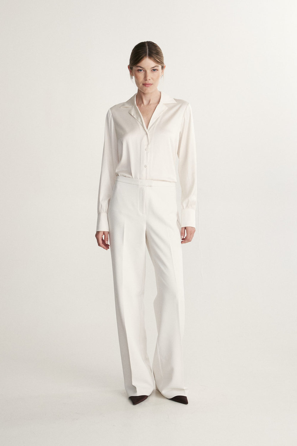 Notched collar blouse