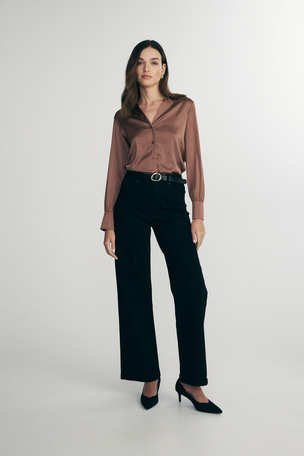 Notched collar blouse