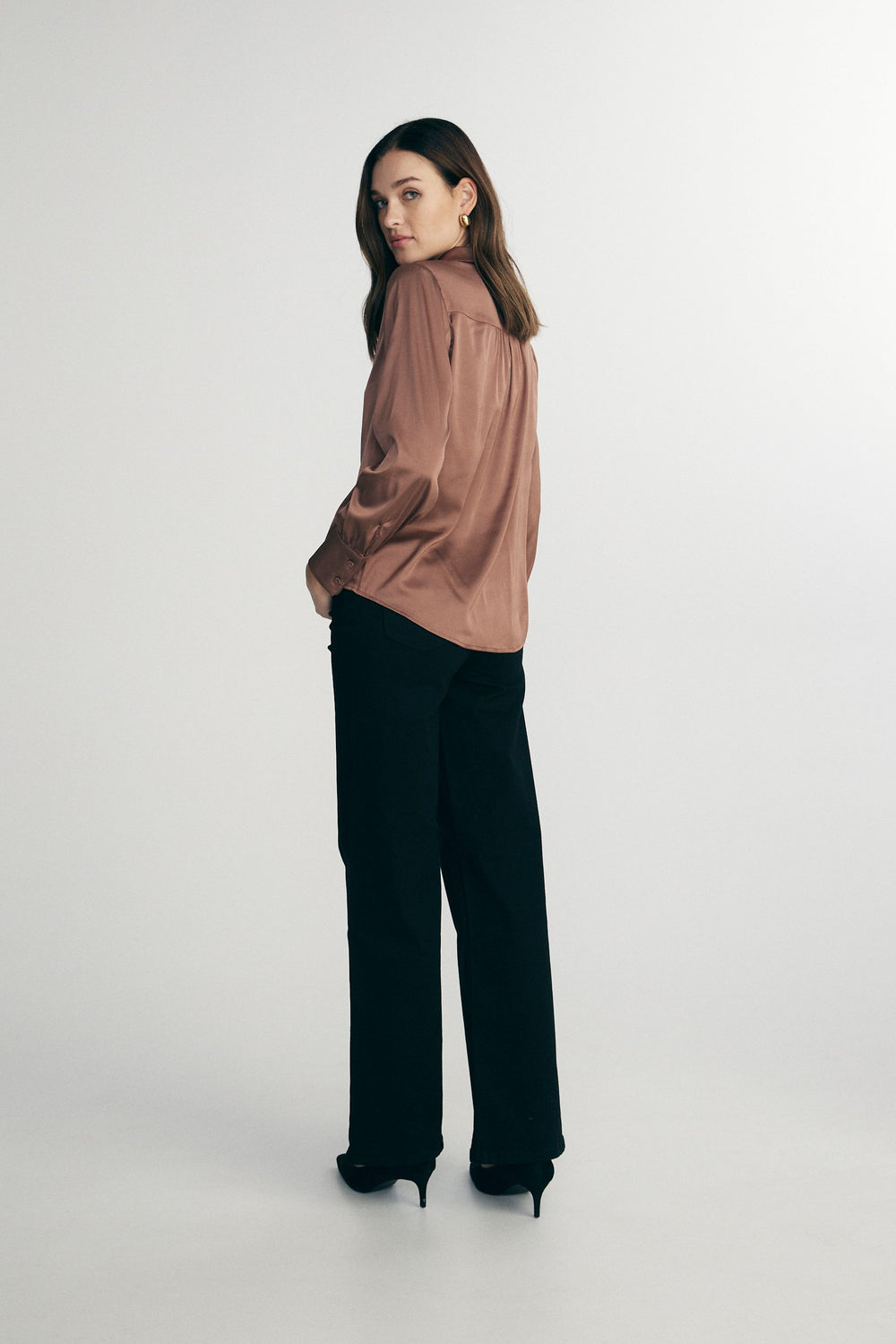 Notched collar blouse