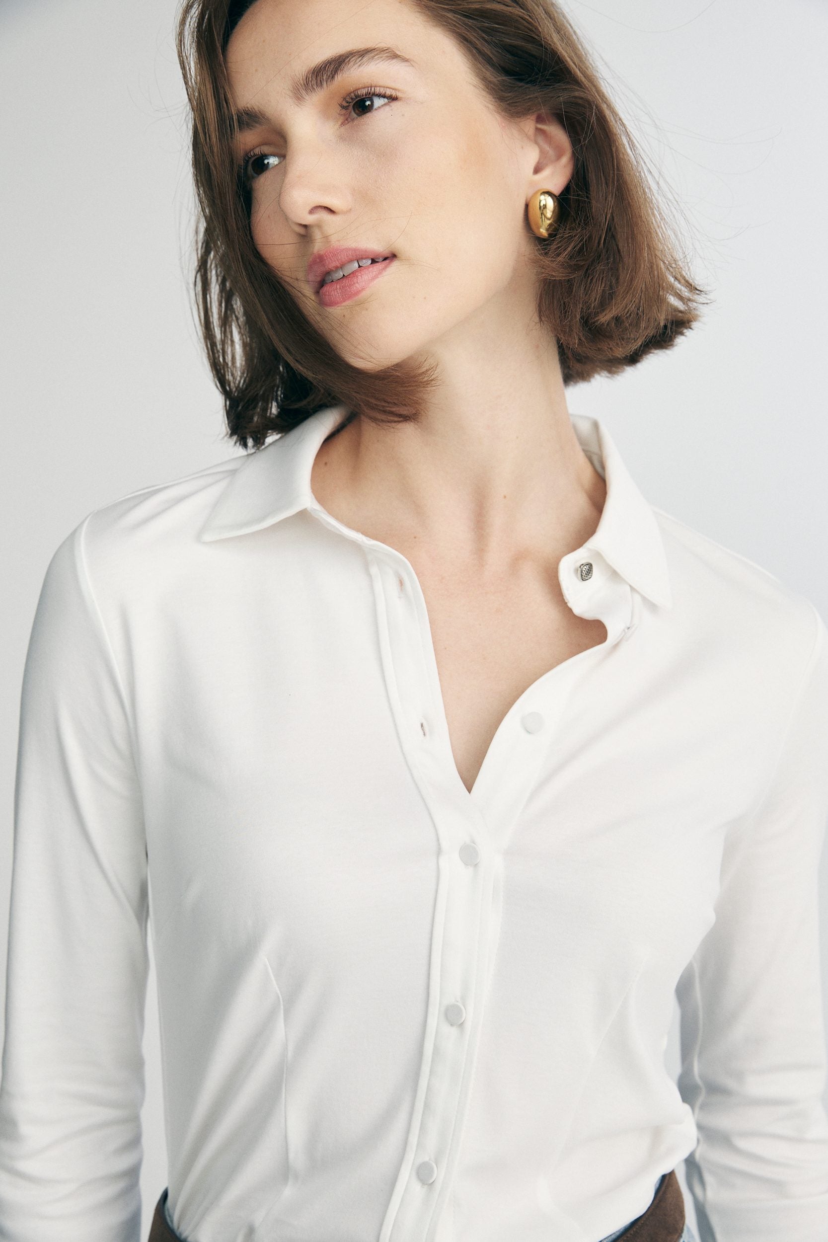 Chemisier en coton mercerisé