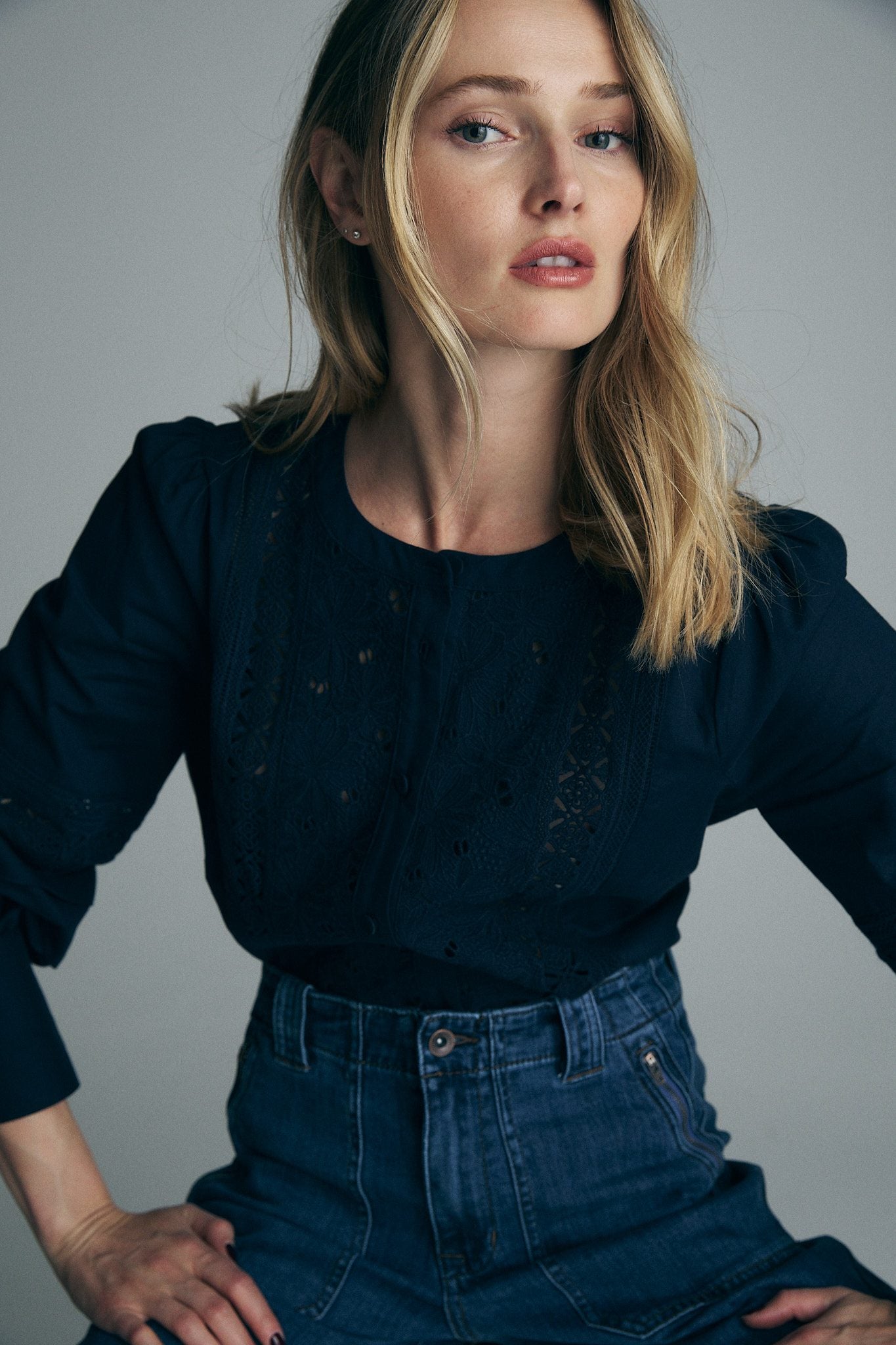 Blouse avec broderie