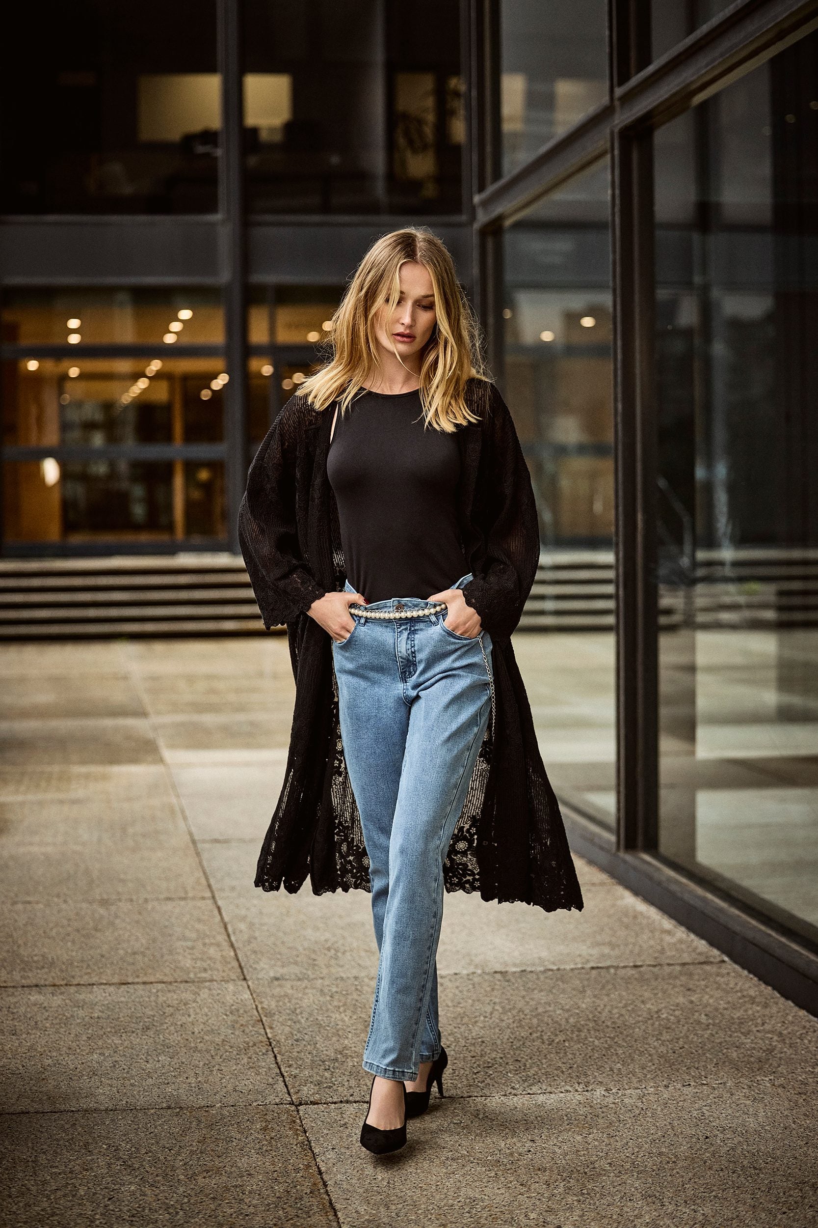 Oversized lace top
