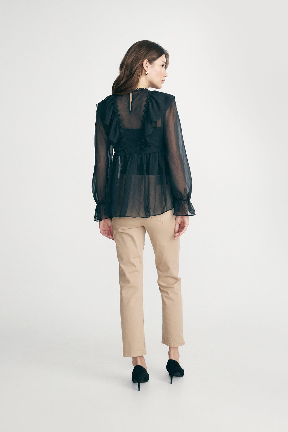 Blouse fluide avec fronces