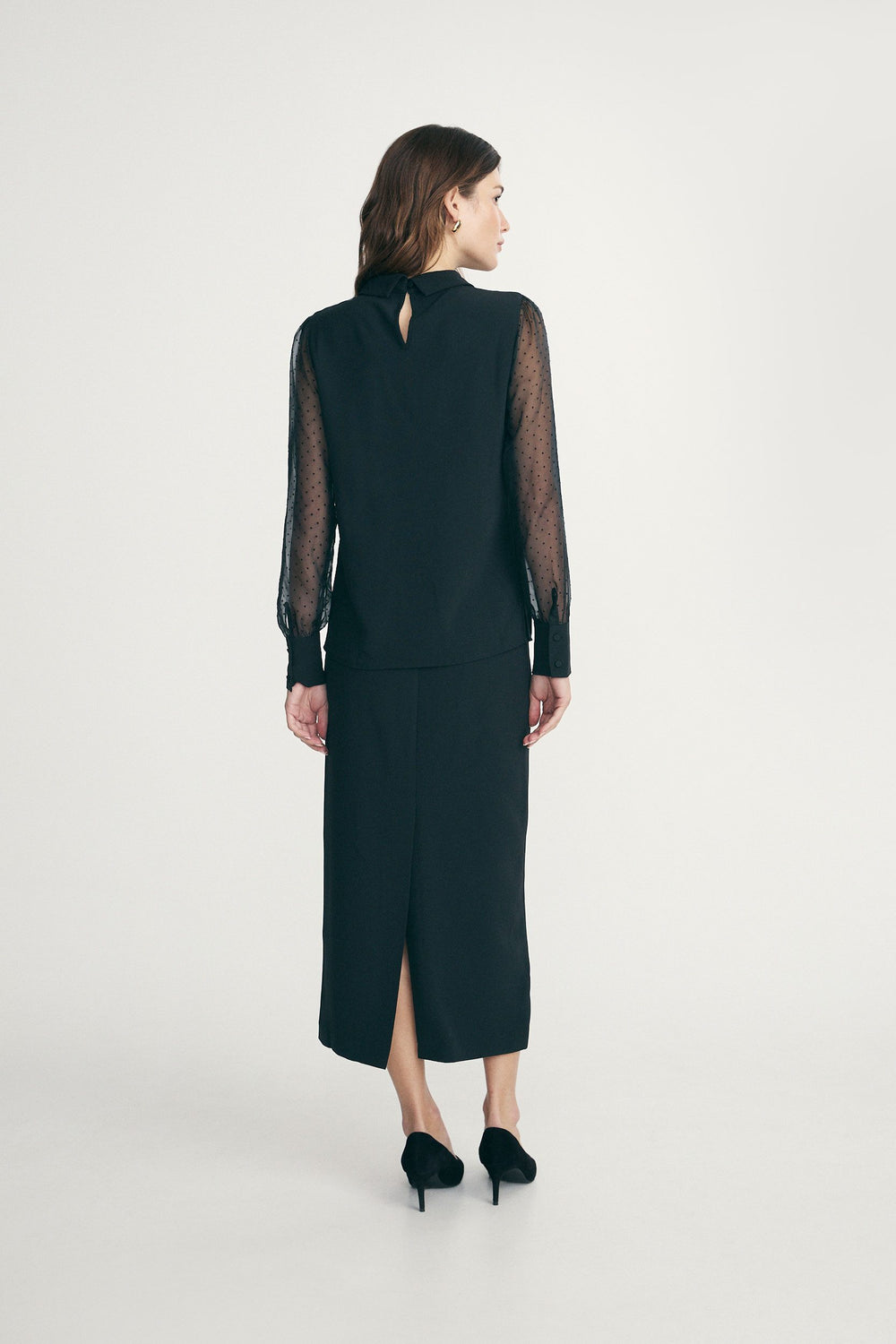 Blouse avec détails en dentelle
