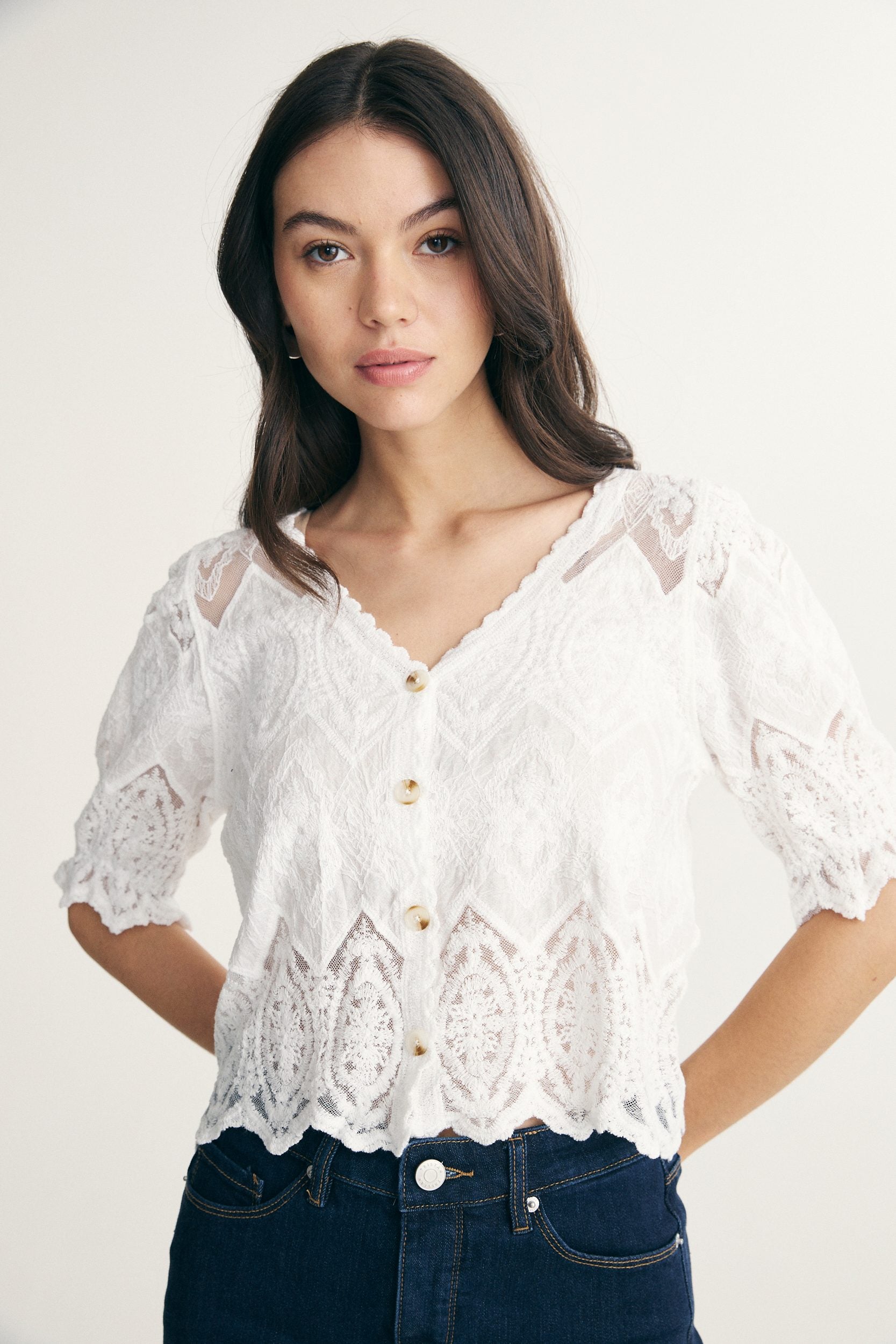 Blouse brodée