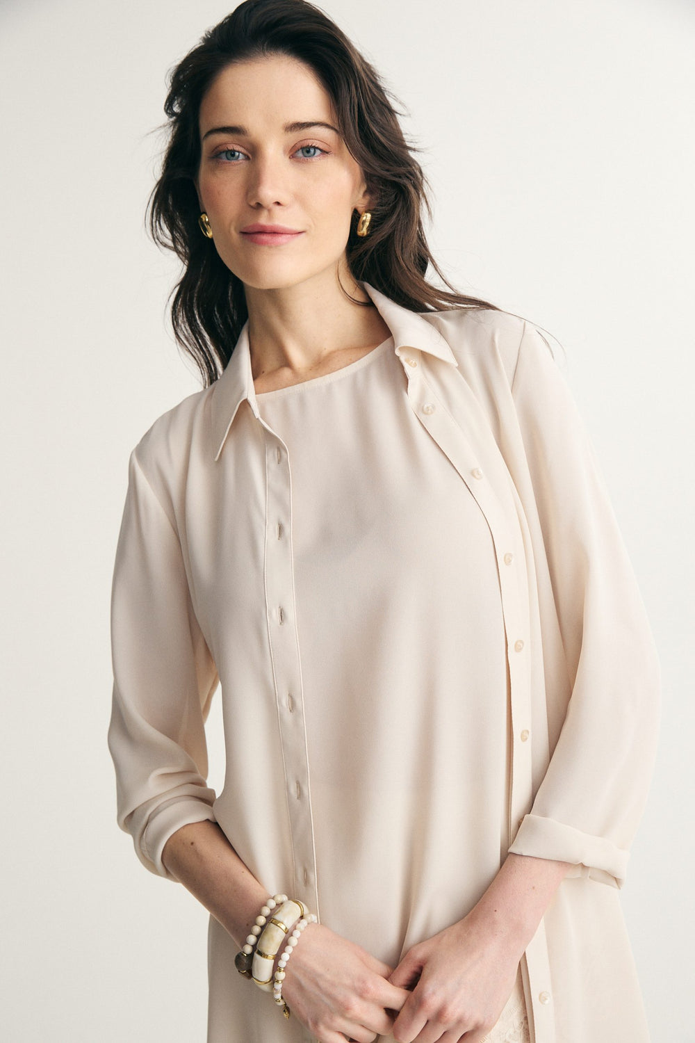 Long sheer blouse