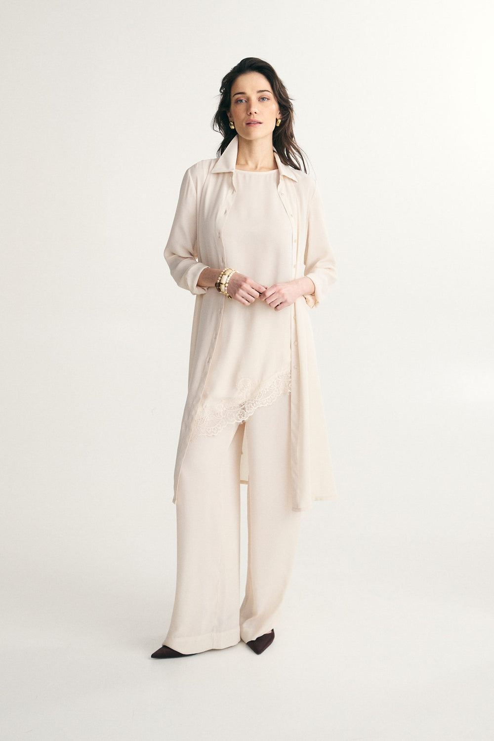 Long sheer blouse