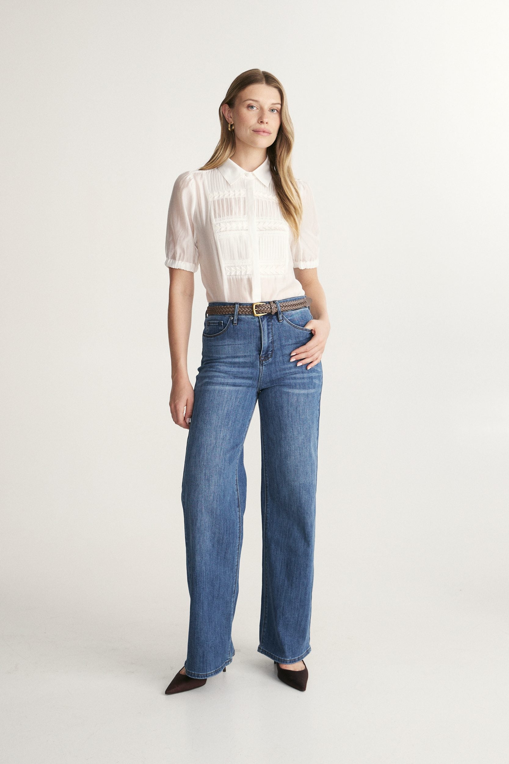 Blouse en Tencel à manches bouffantes