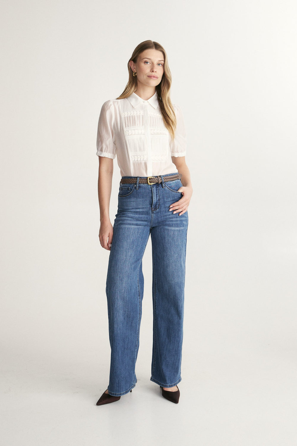 Blouse en Tencel à manches bouffantes