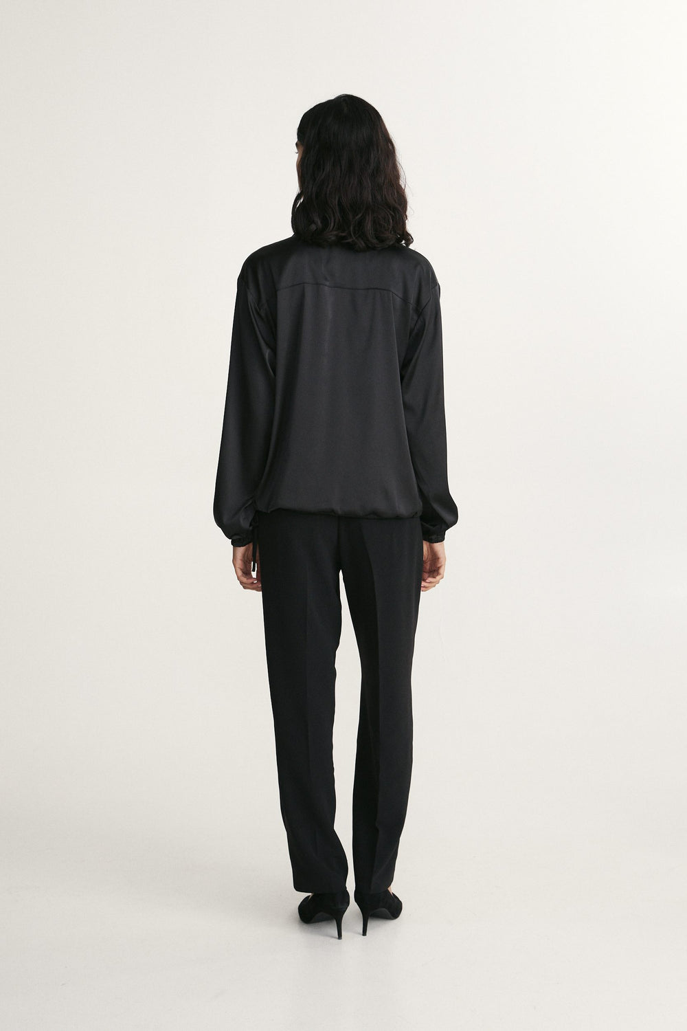 Draped front blouse