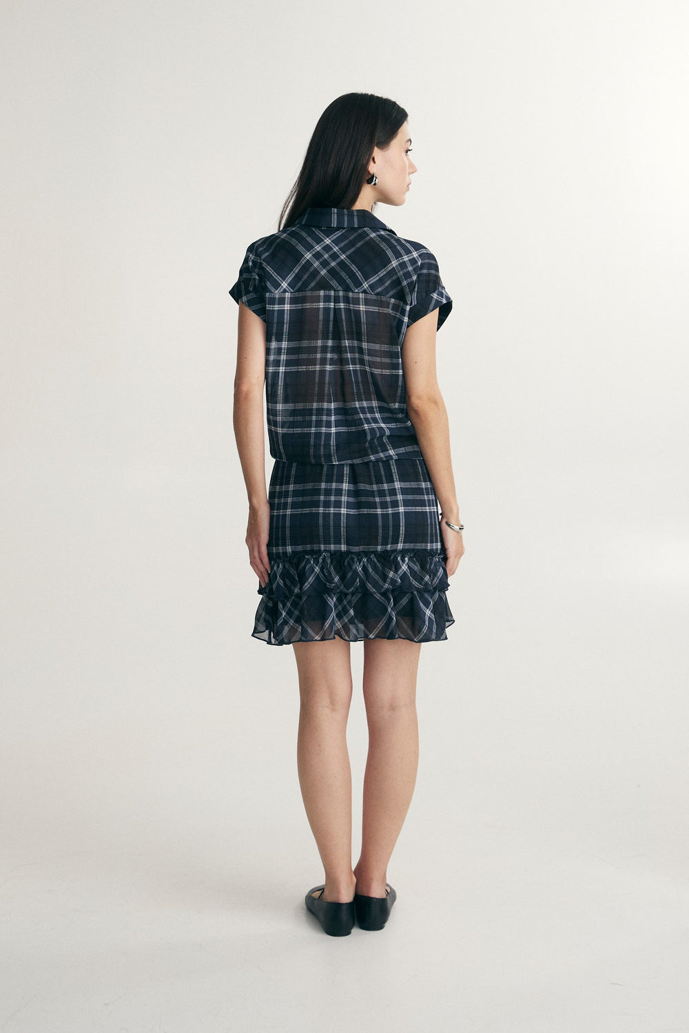 Chemise ample à carreaux