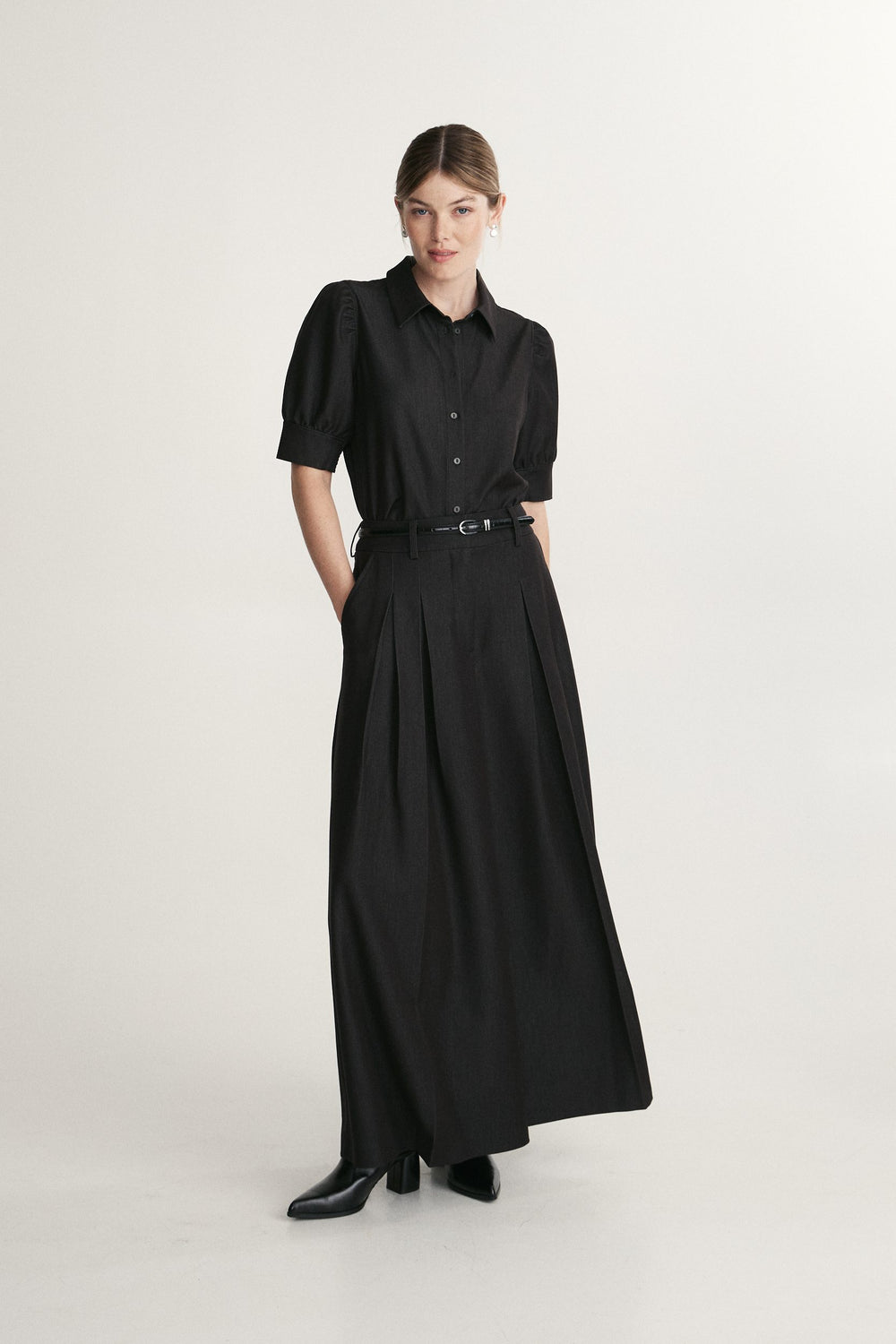 Chemise à manches bouffantes