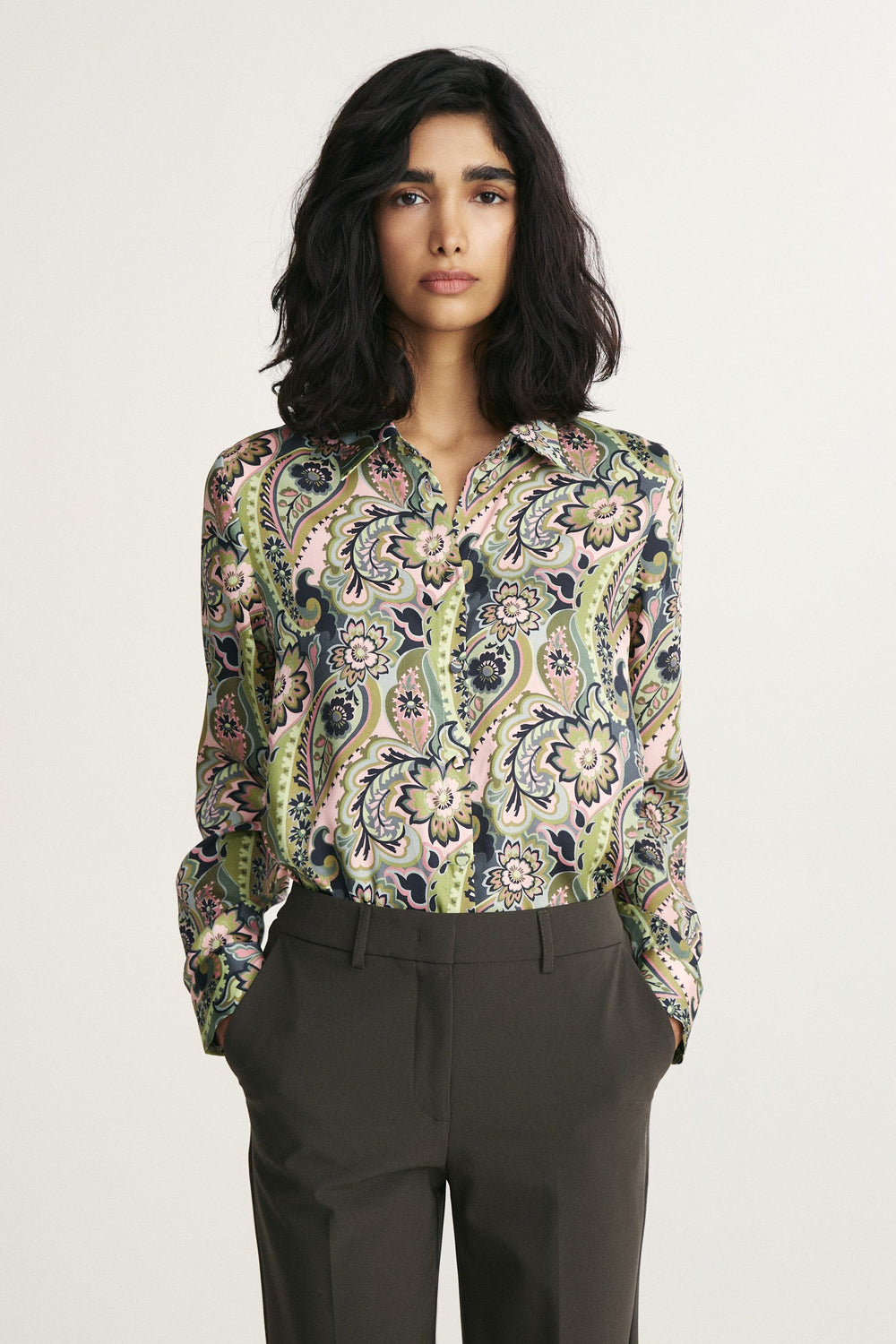 Printed long sleeve shirt