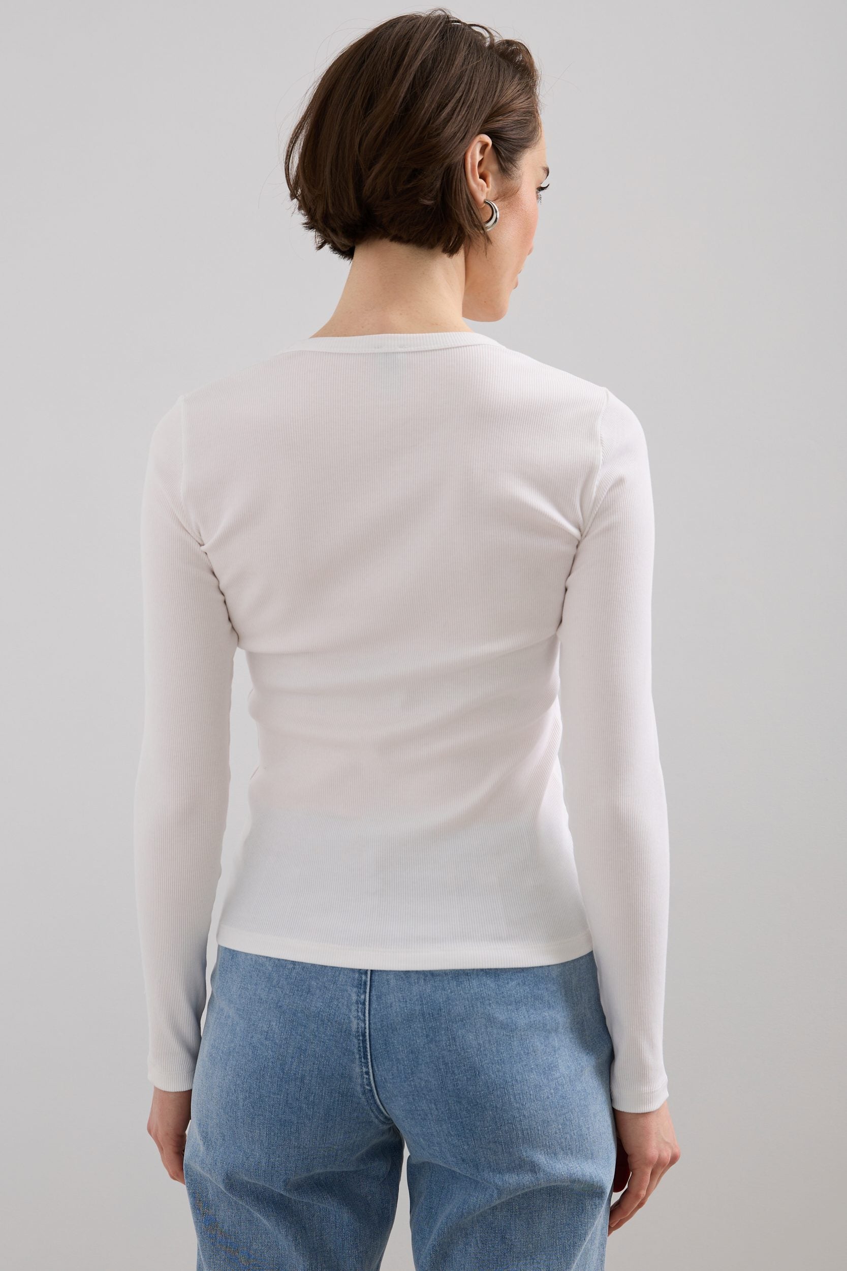 Ribbed long sleeve top