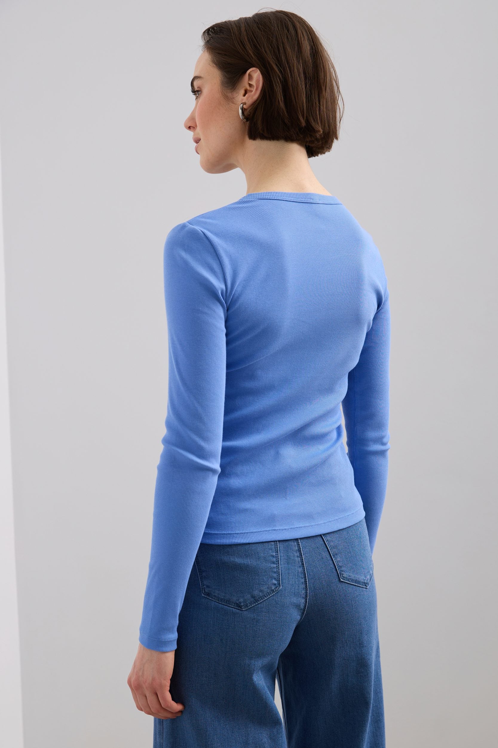 Ribbed long sleeve top