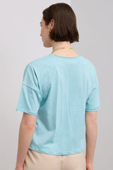Oversize t-shirt with rolled sleeves