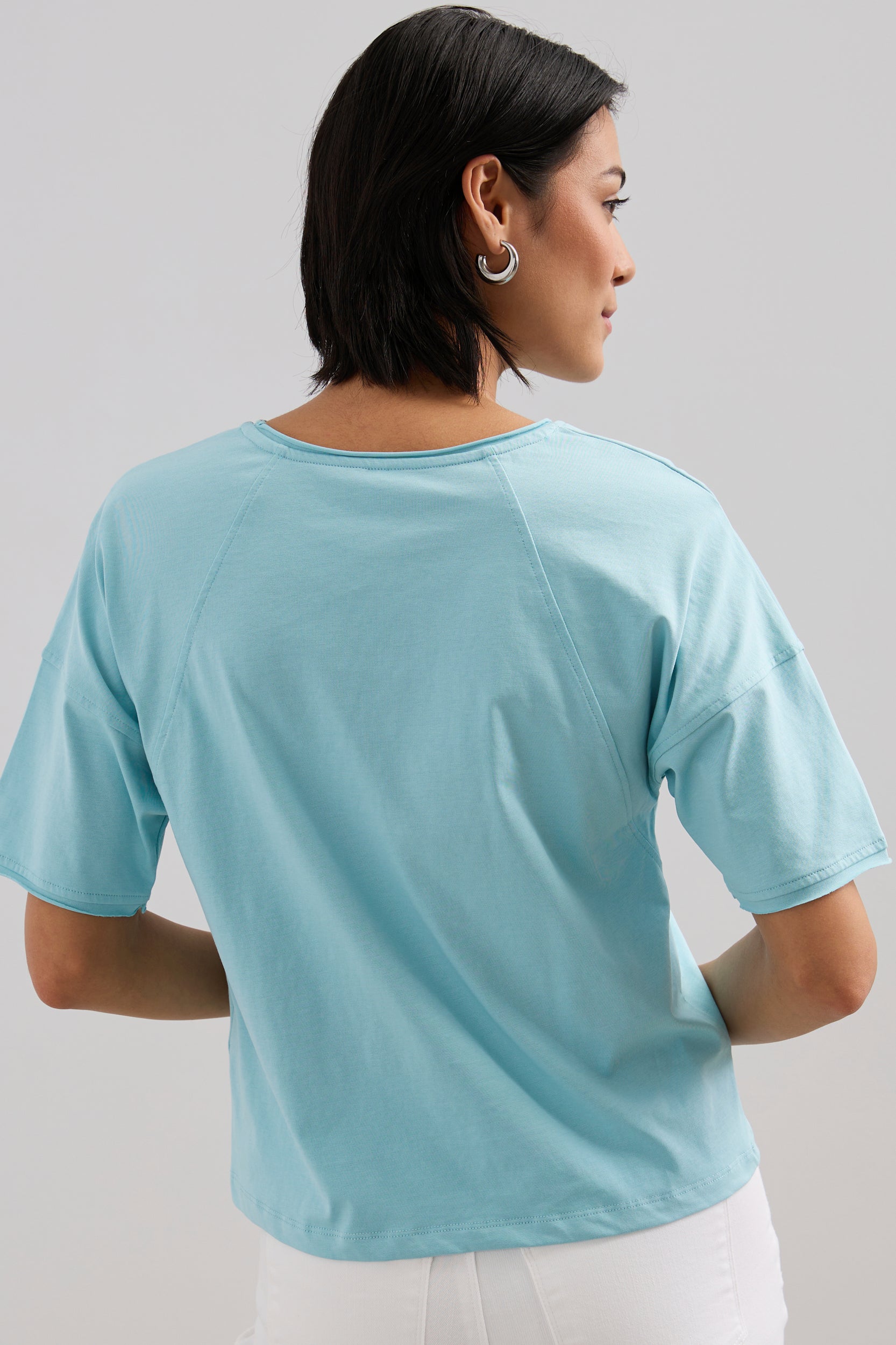 T-shirt ample à manches retroussées