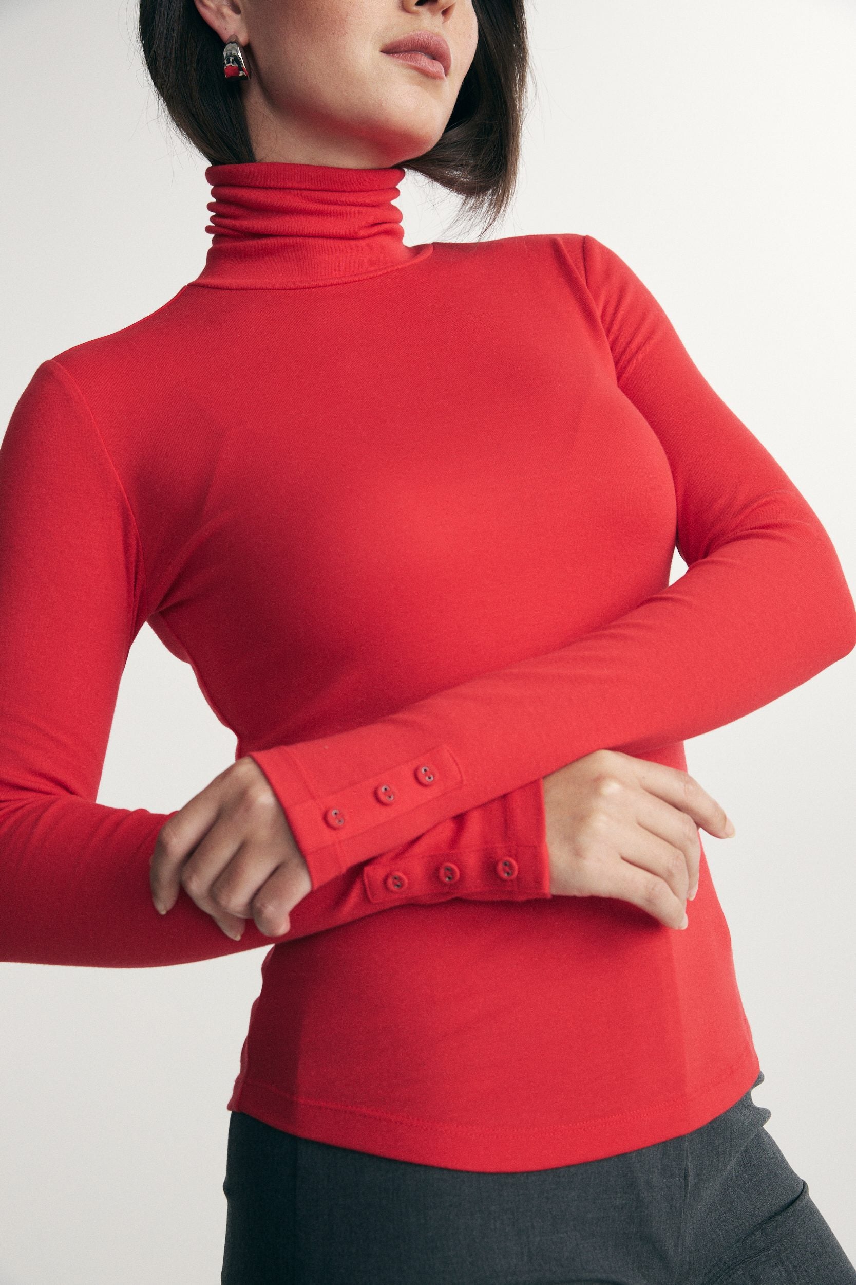 Stretch turtleneck