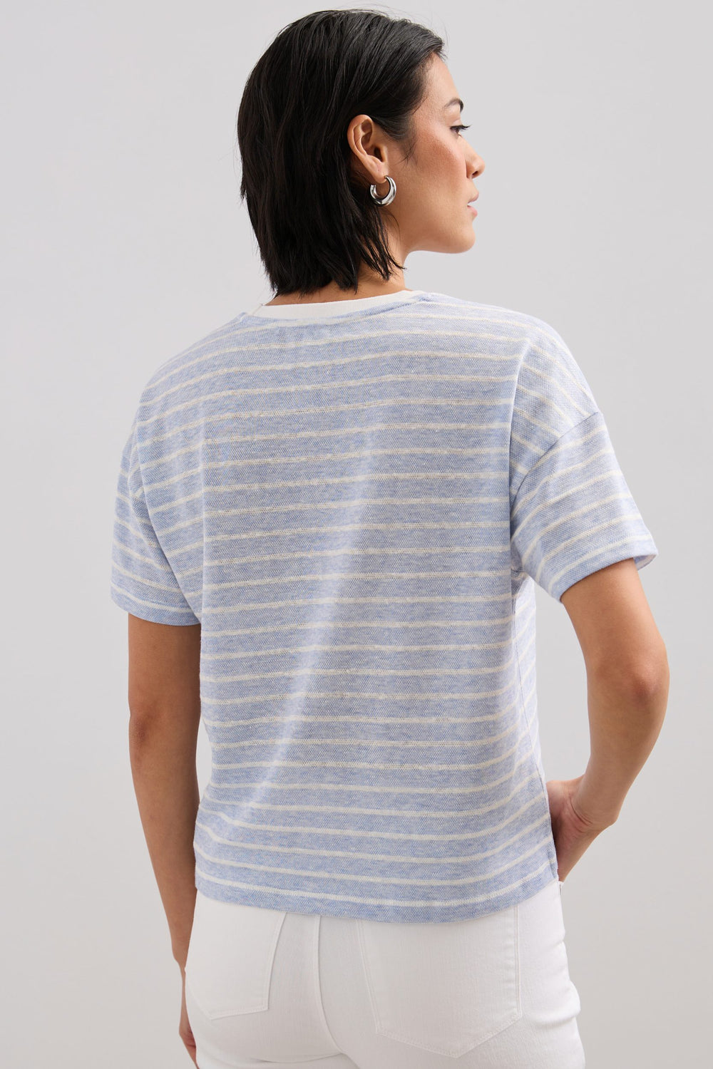 T-shirt carré à rayures