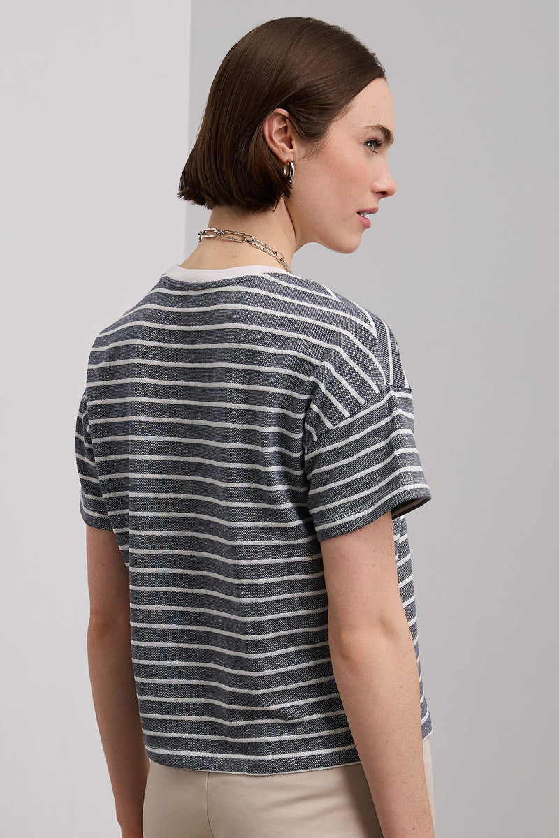Striped boxy t-shirt