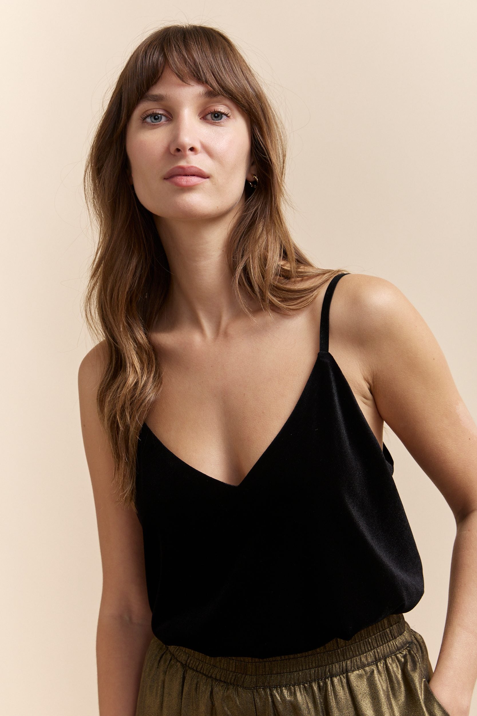 Haut sans manche en velours