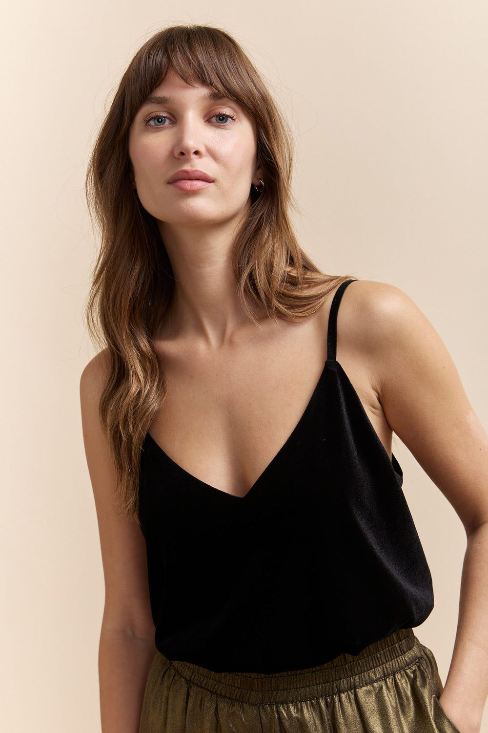 Haut sans manche en velours