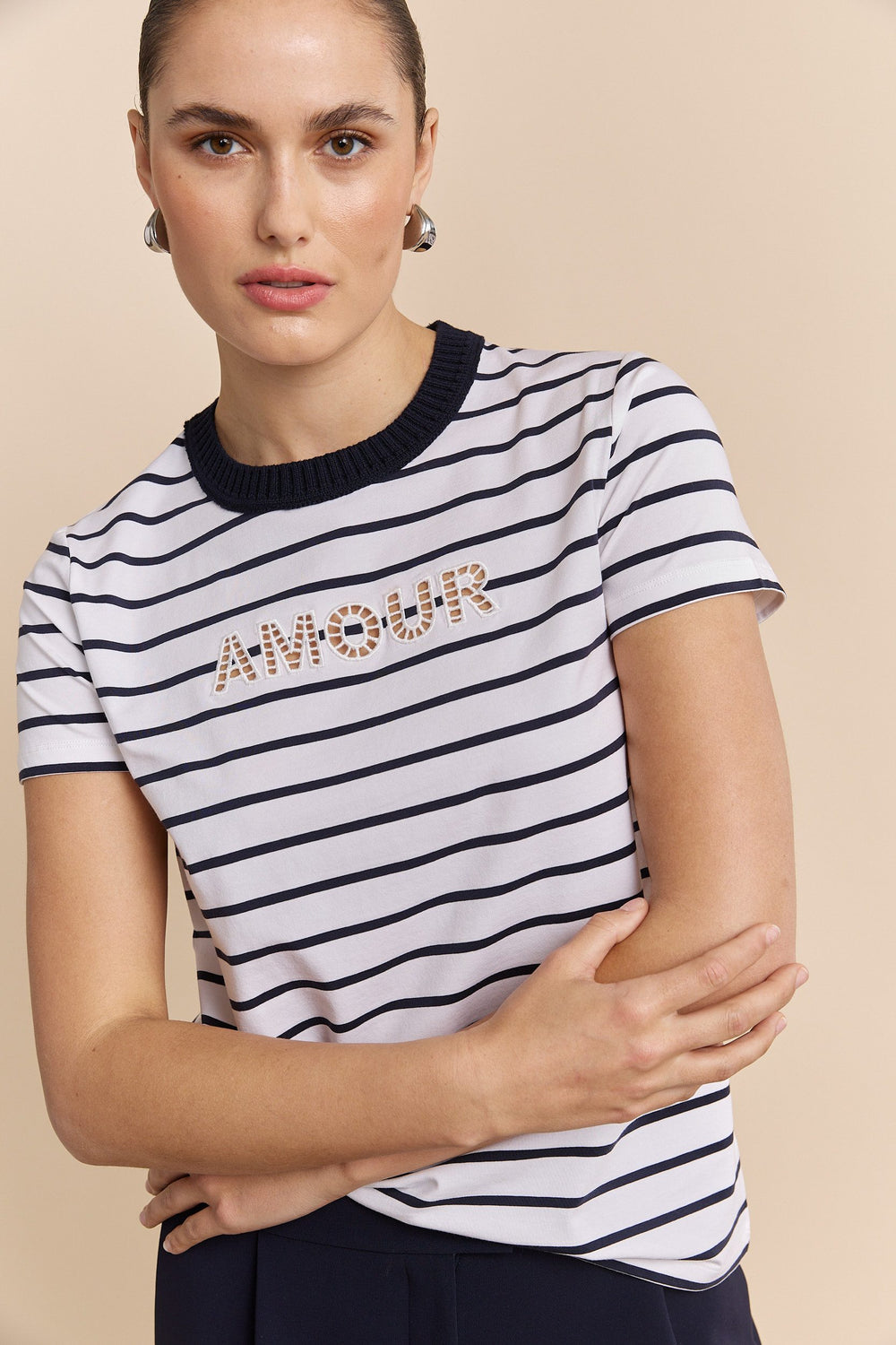 T-shirt coupe régulière brodé