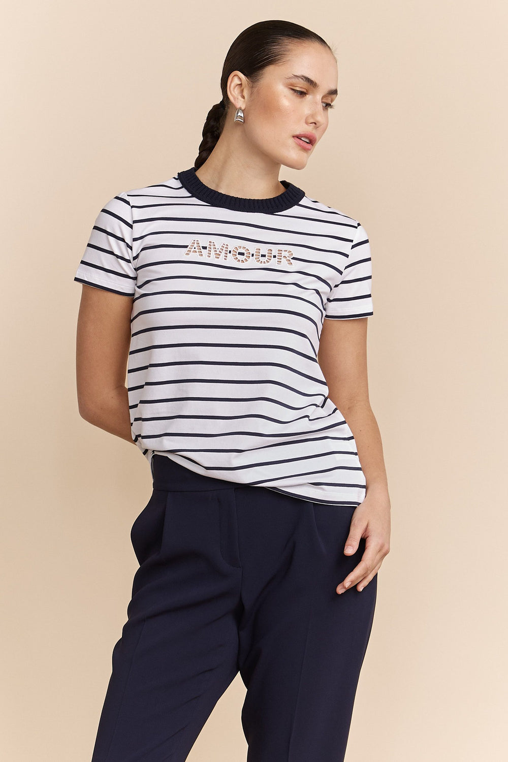 T-shirt coupe régulière brodé