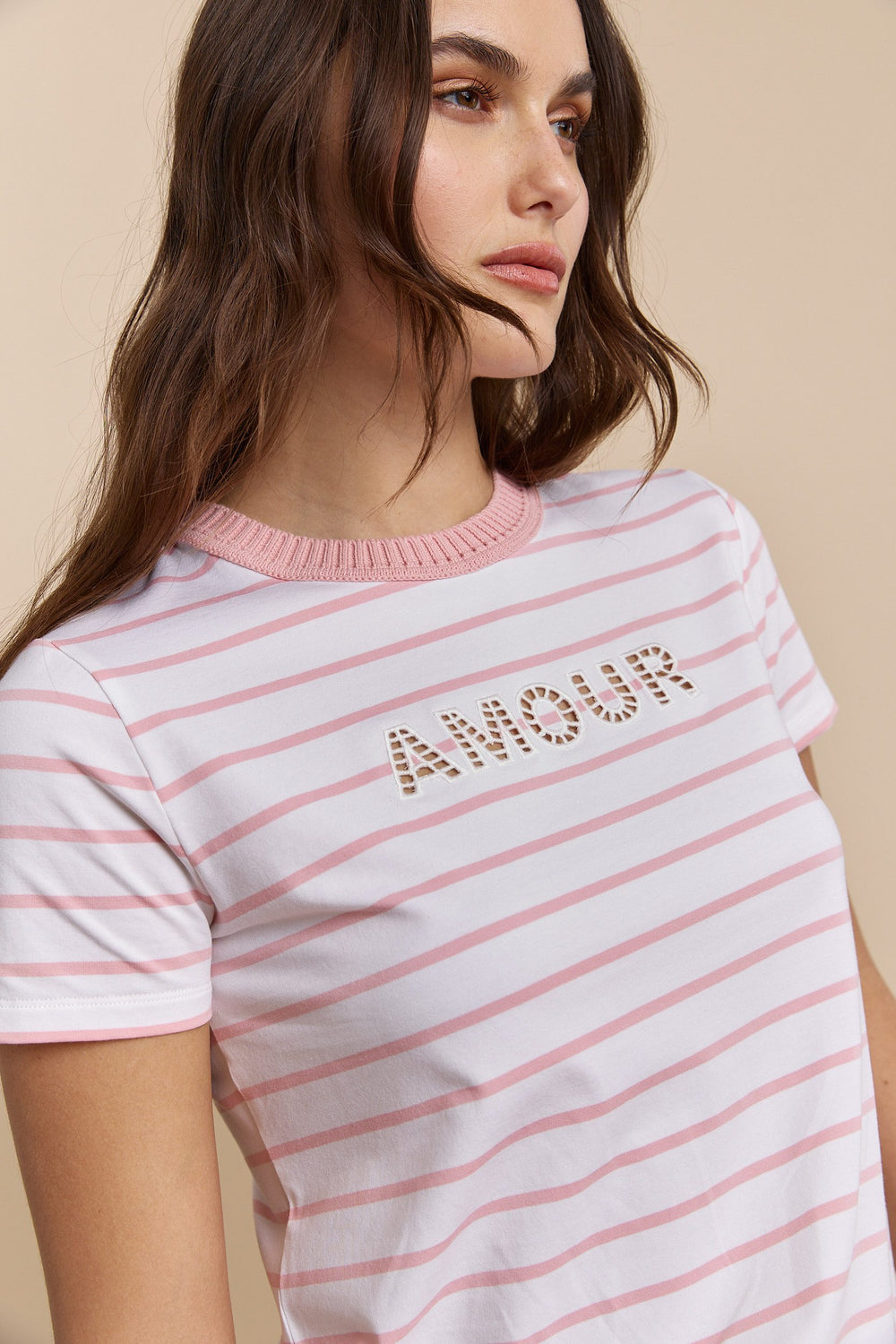 T-shirt coupe régulière brodé