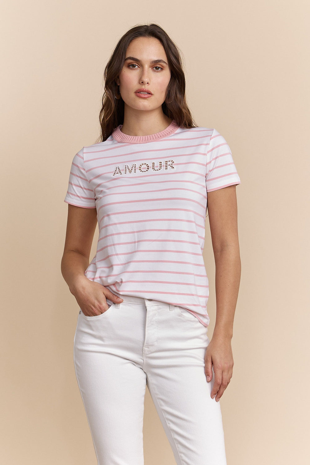 T-shirt coupe régulière brodé