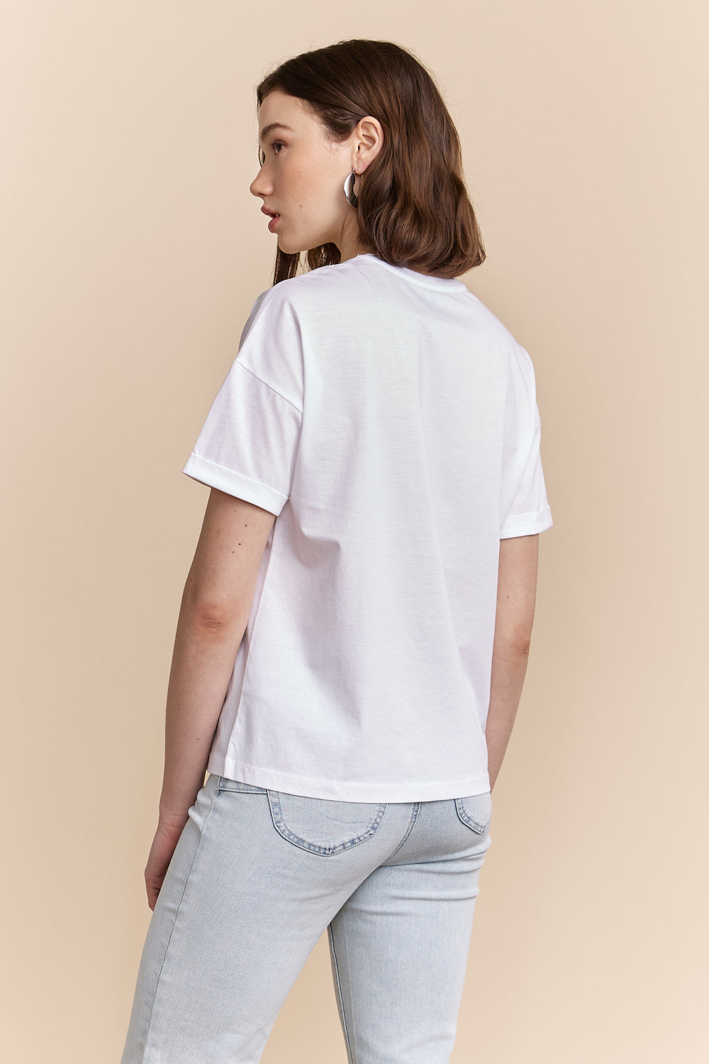 Embroidered floral t-shirt