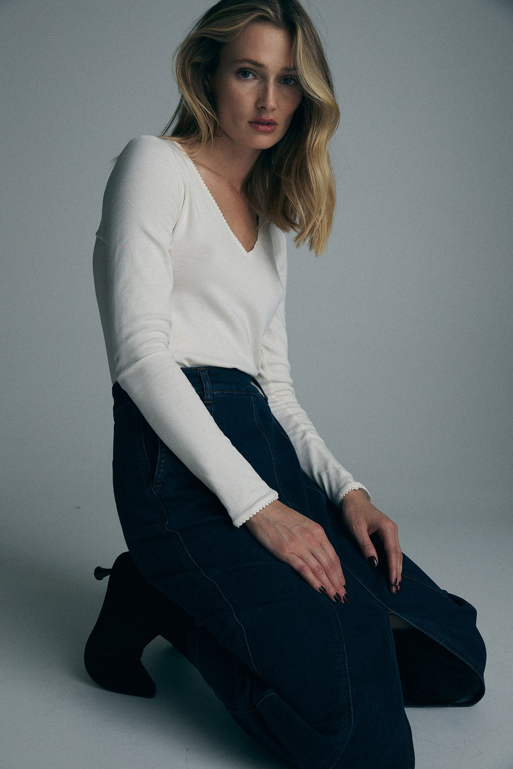 V-neck top